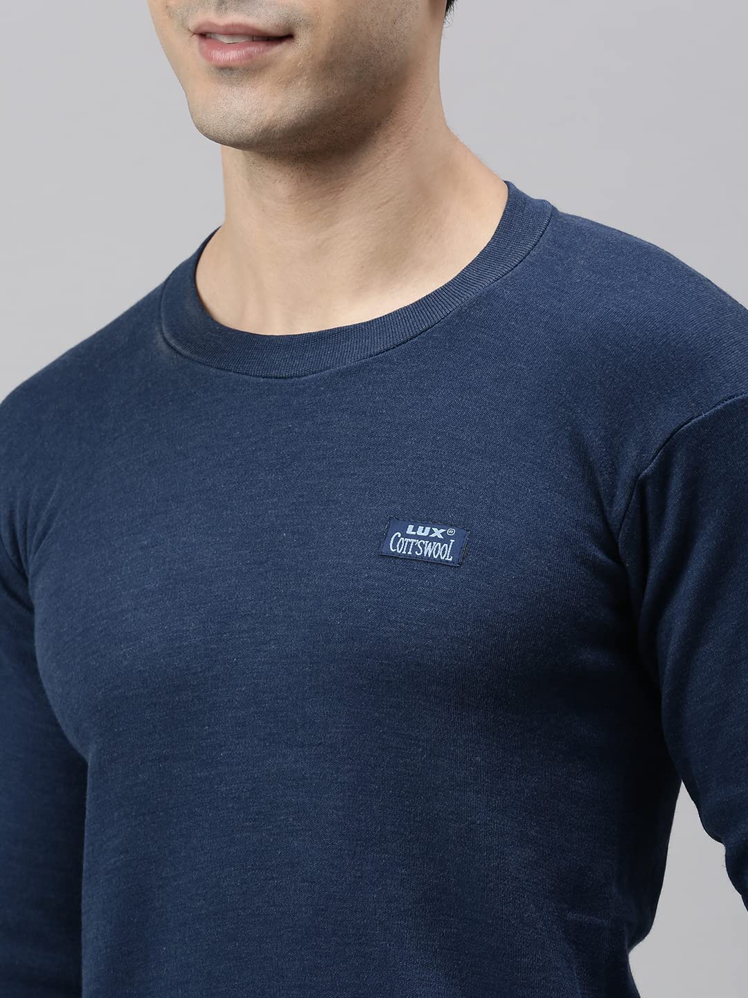 Lux Cottswool Men's Blue Thermal Top - Image 5