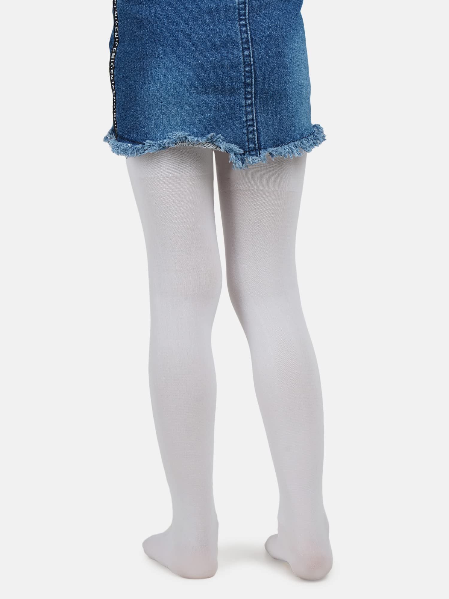 NEXT2SKIN Girls Spandex Tights - White - Image 4