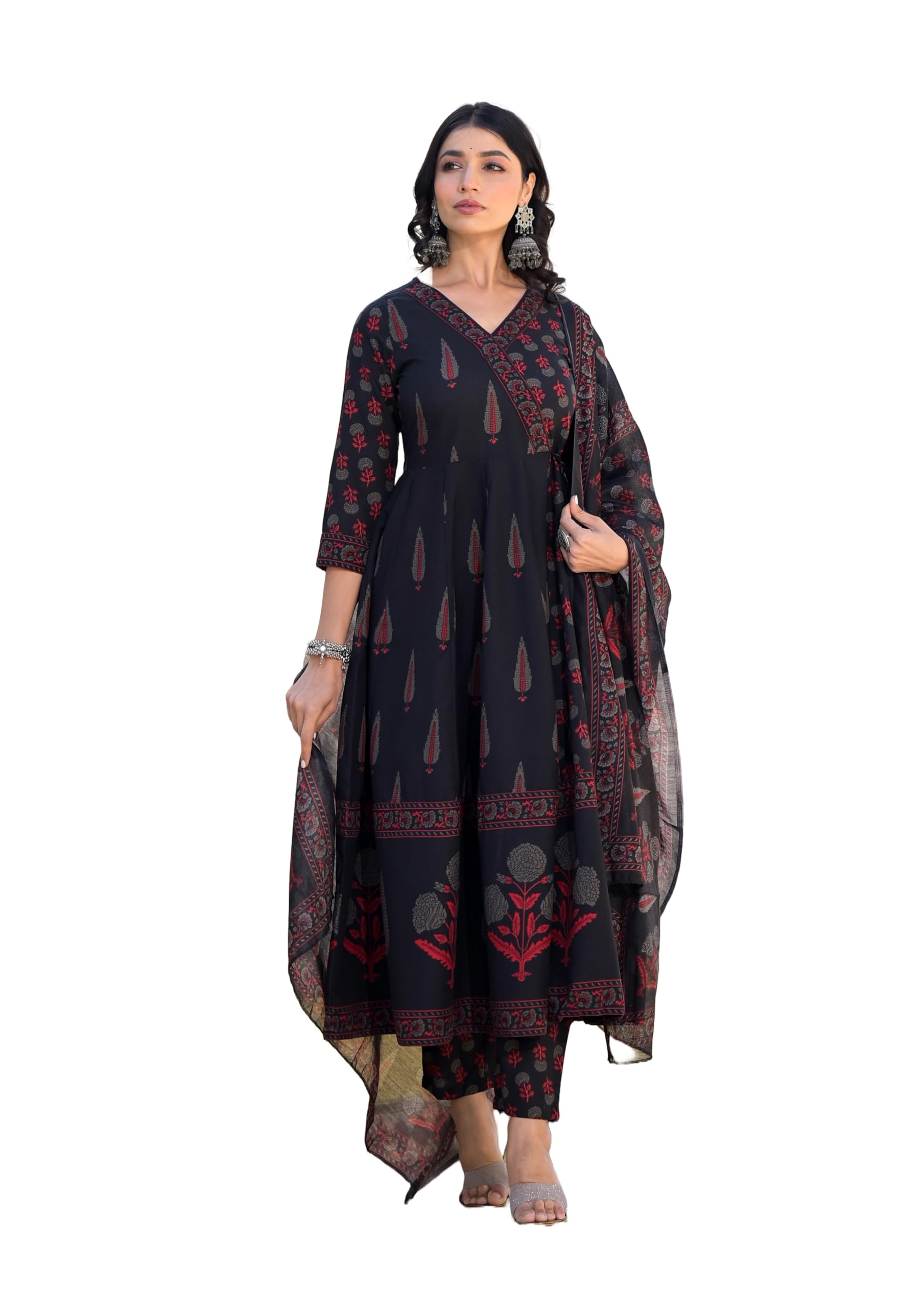 KLOSIA Women Printed Anarkali Kurta Set