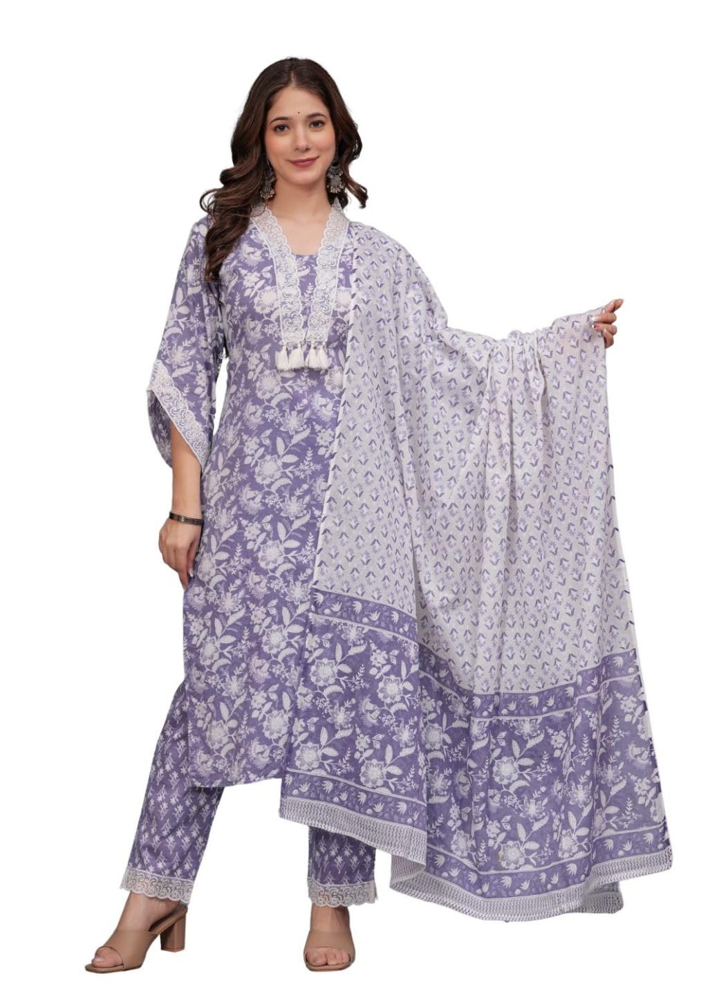 Amayra Women Cotton Printed Kurta Set - Image 3