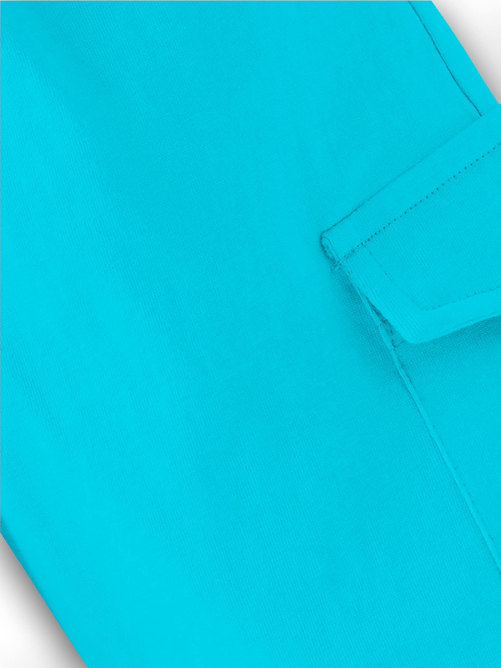 KiddoPanti Boys Aqua Blue Knit Cargo Shorts - Image 4