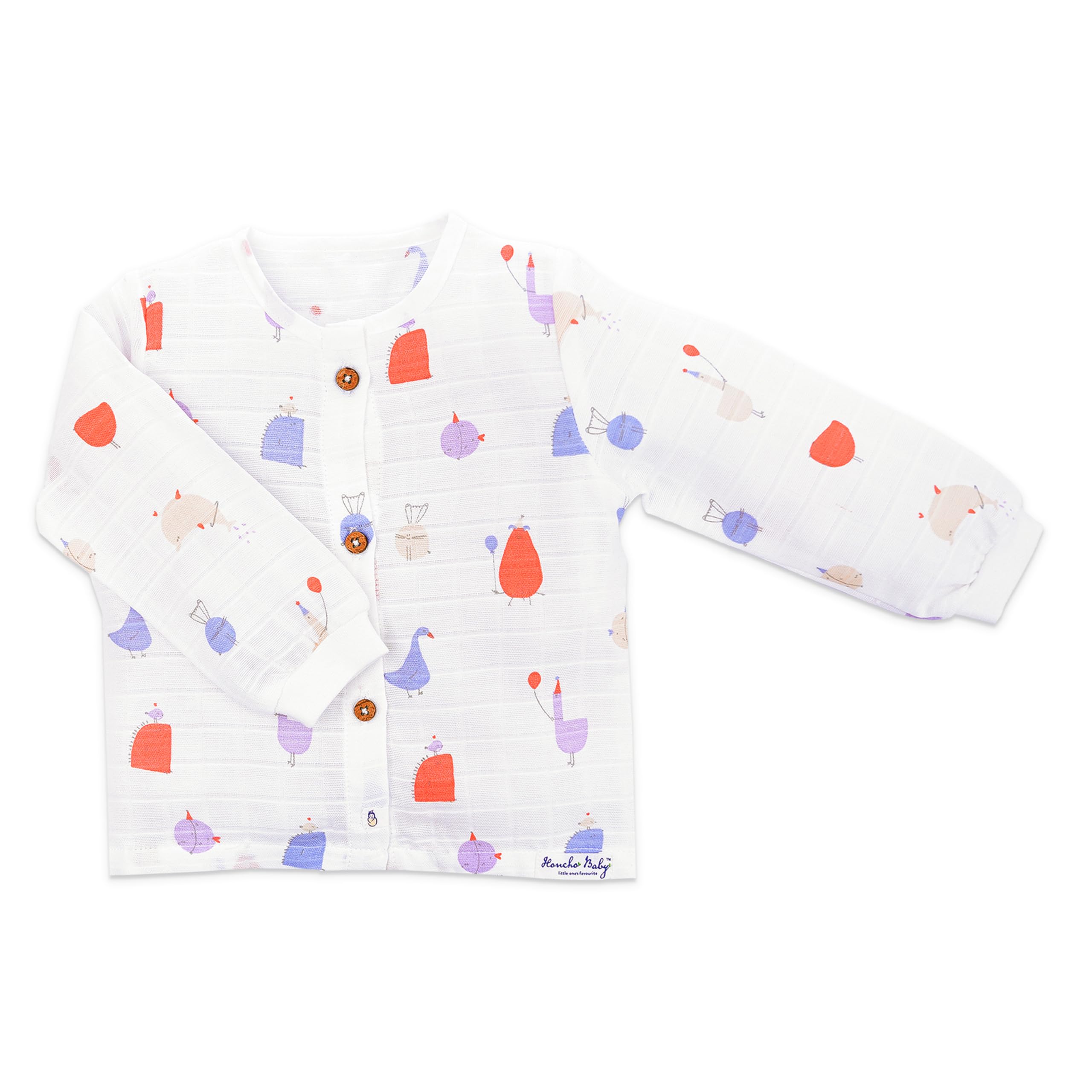 HONCHO Organic Cotton Muslin Sleepsuits for Boys & Girls - Image 4