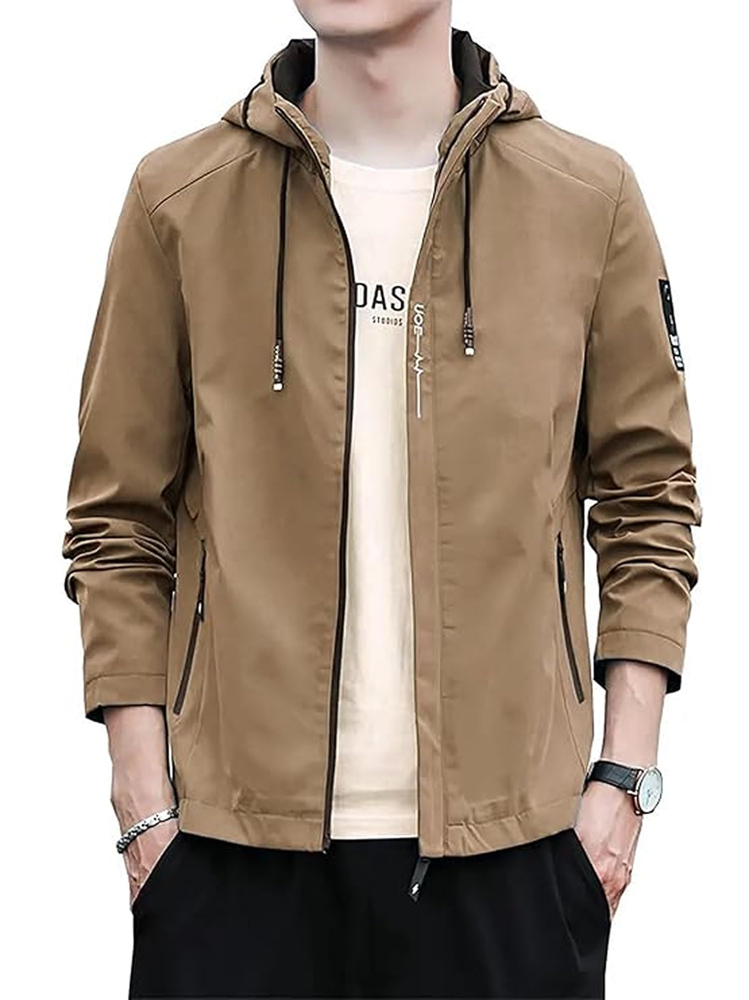 Lymio Men's Khaki Bomber Jacket