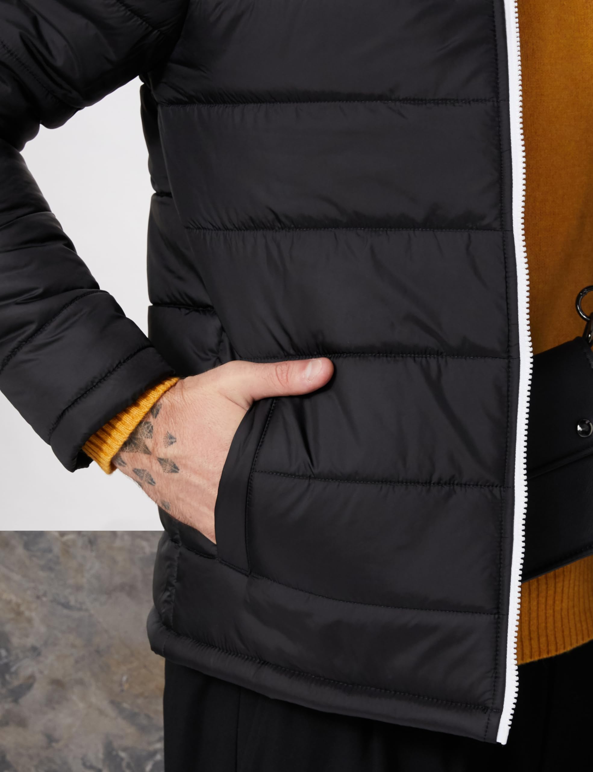 Symbol Men Polyester Quilted Bomber Jacket - Image 5