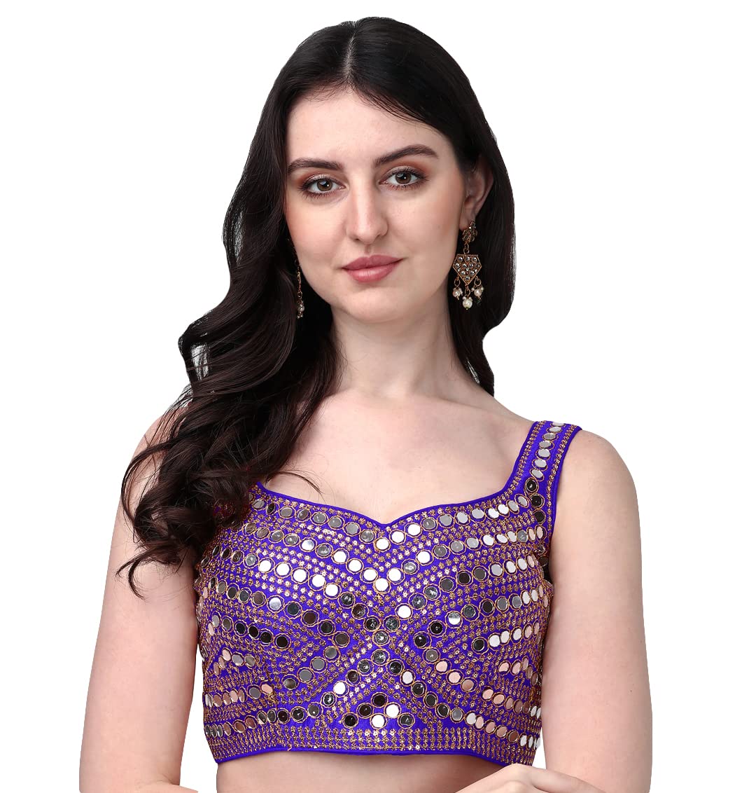 Phantom Silk V-Neck Blouse - Royal Blue