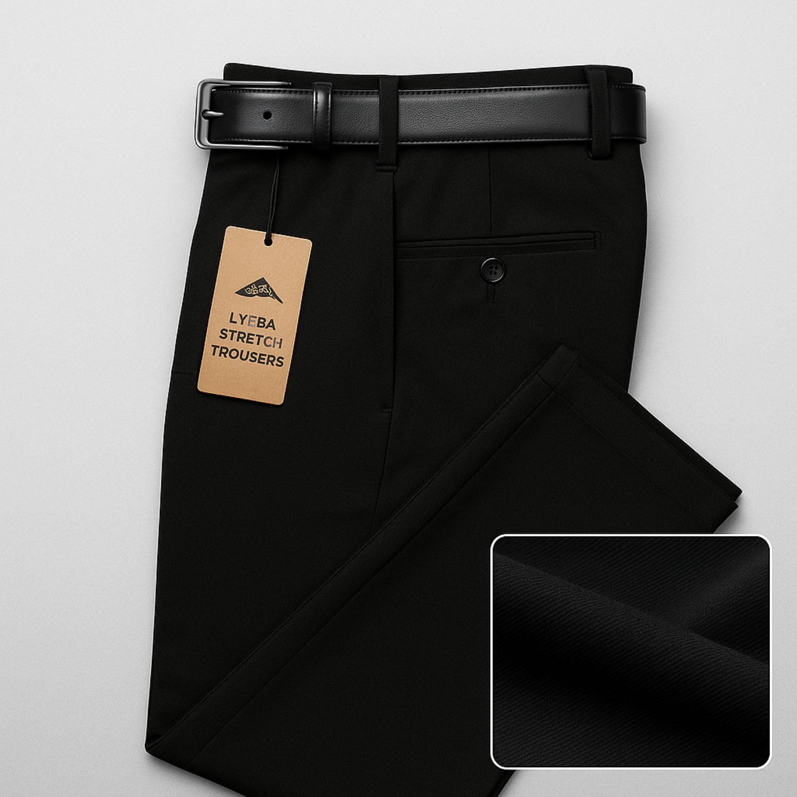 GarbGlide Men's Formal Trousers - Black - Image 4