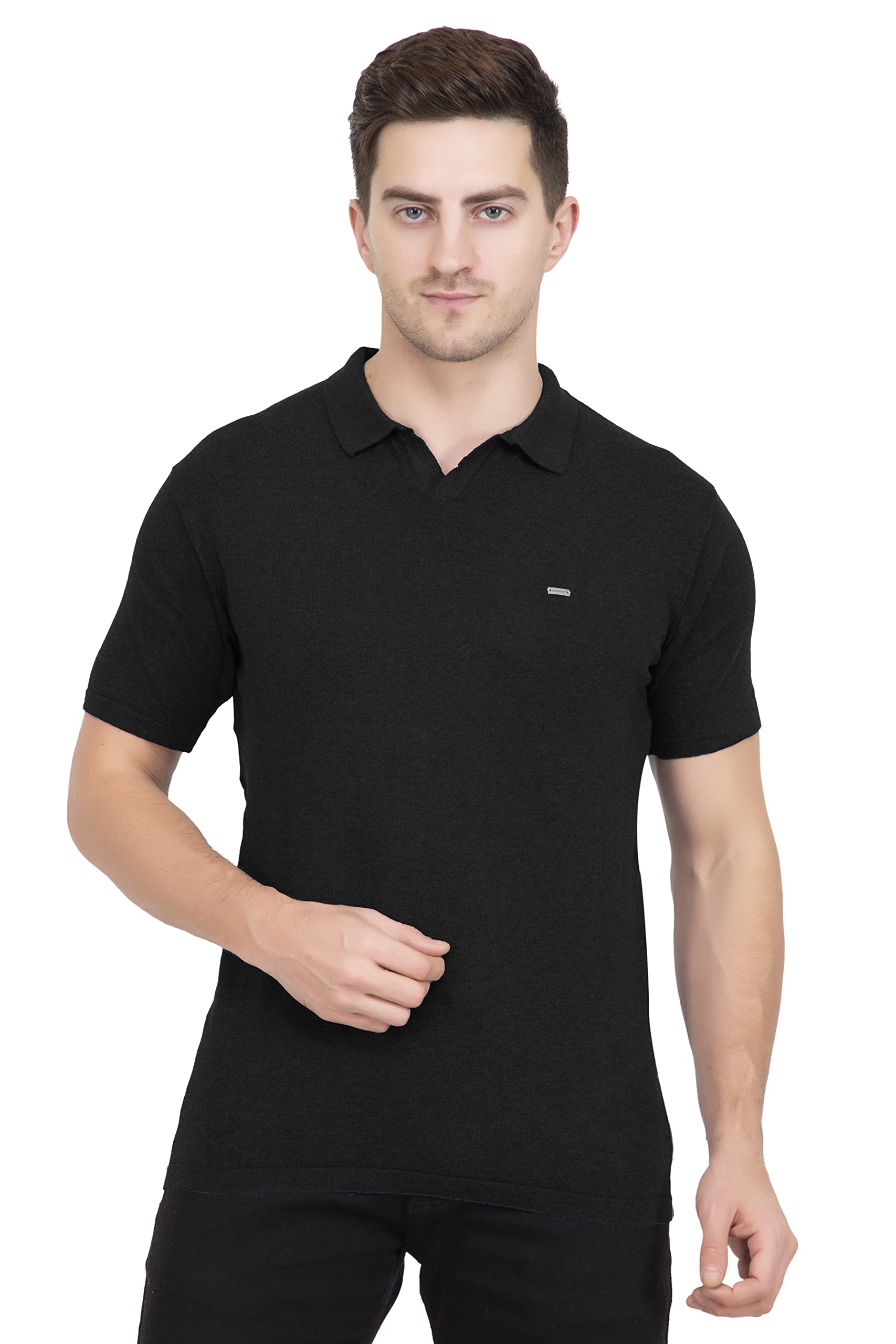 GODFREY Men's Black Polo T-Shirt with Pocket