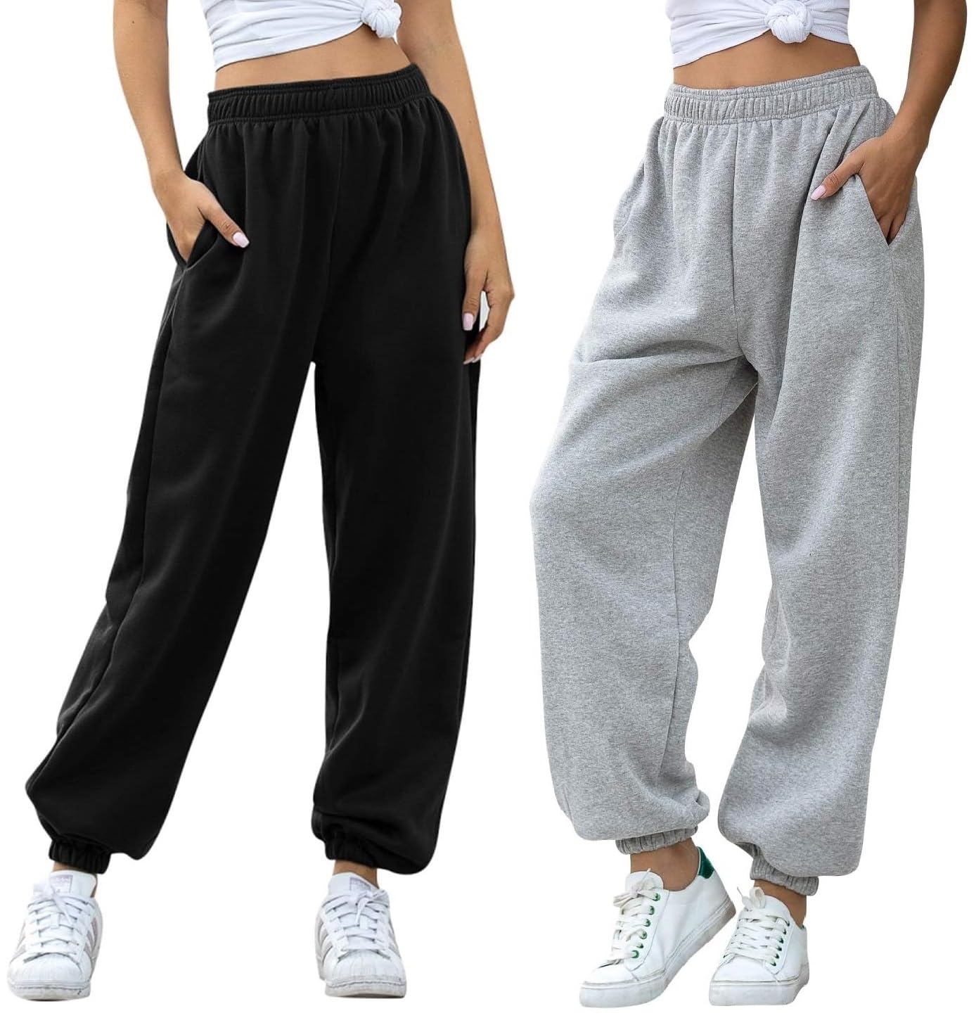 Q-RIOUS Women's Jogger Trouser - Black Grey