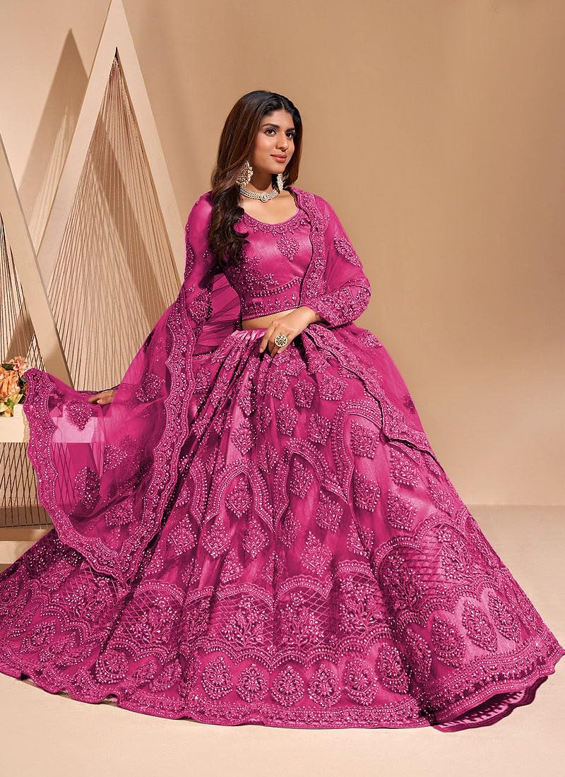 ZAALIMA Women Net Embroidered Lehenga Choli - Image 2