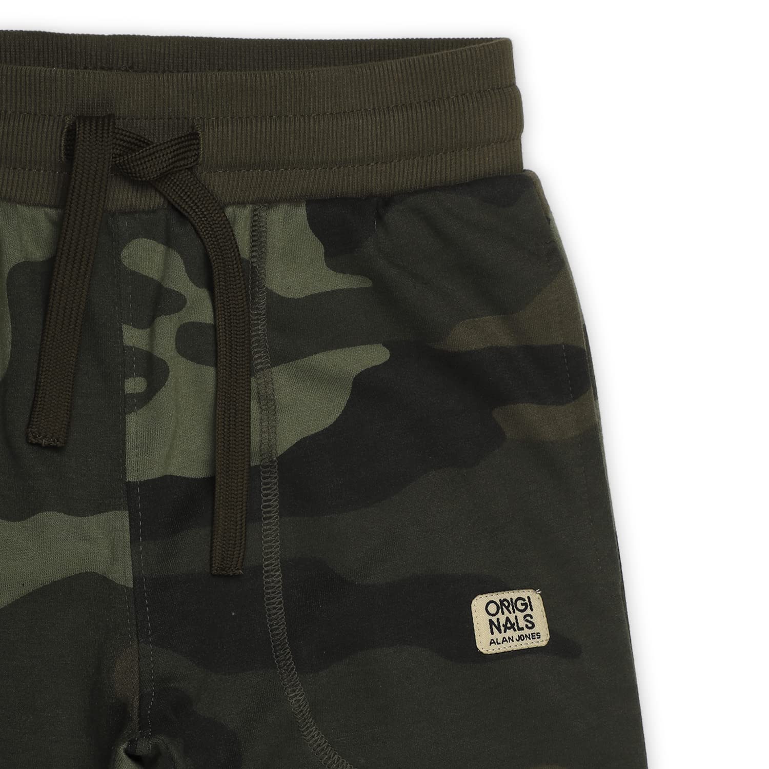 Alan Jones Boys Camouflage Joggers - Dark Green - Image 3