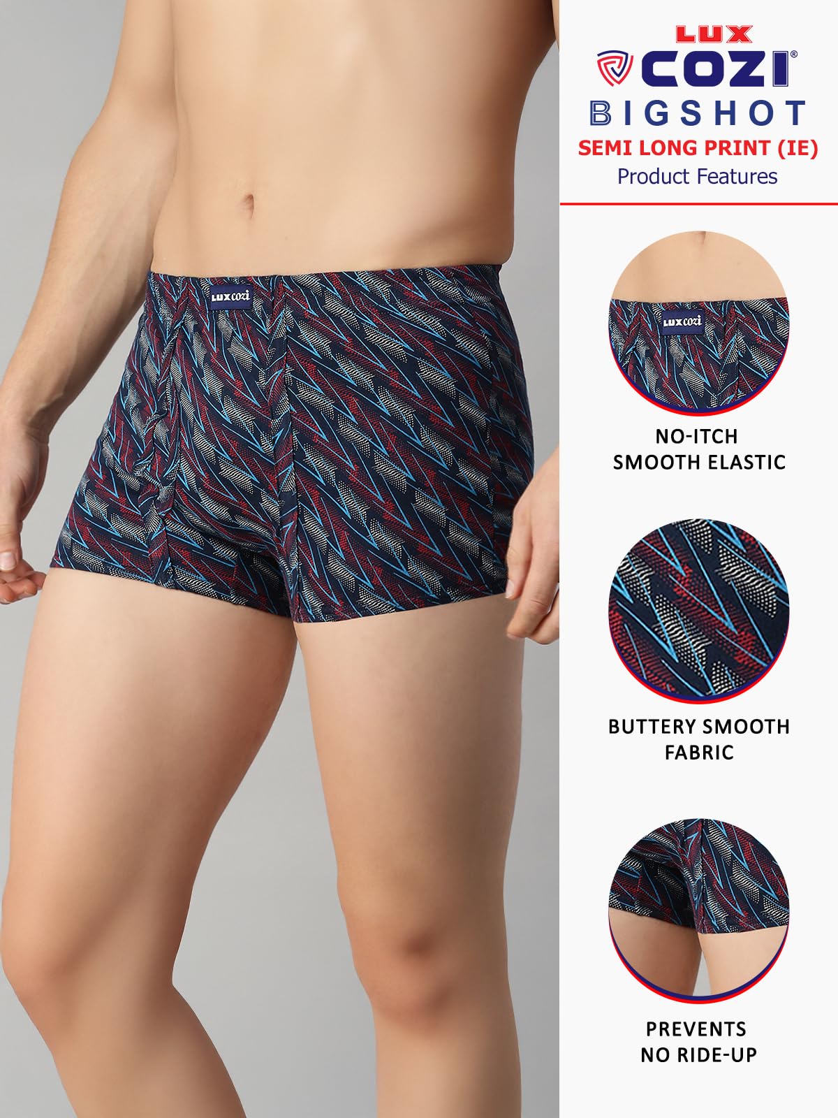 Lux Cozi Men's Assorted Printed Trunk - Image 5