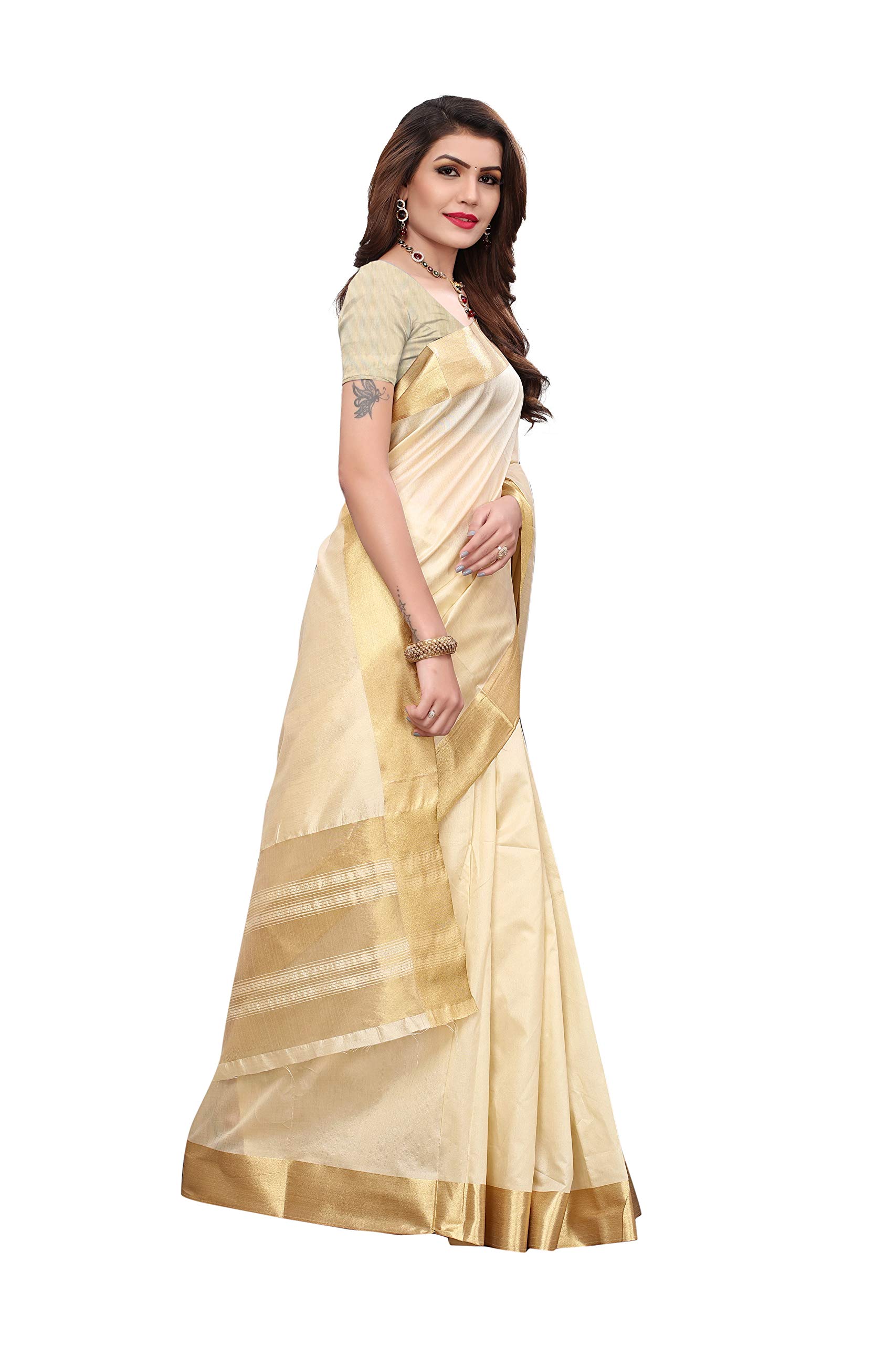 Yashika Cotton Blend Printed Saree - Image 3