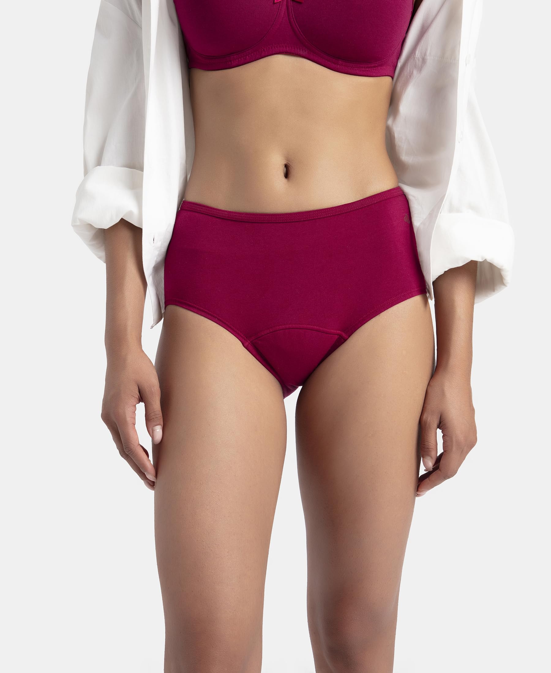 Jockey Women's Period Panty - Beet Red - Image 5