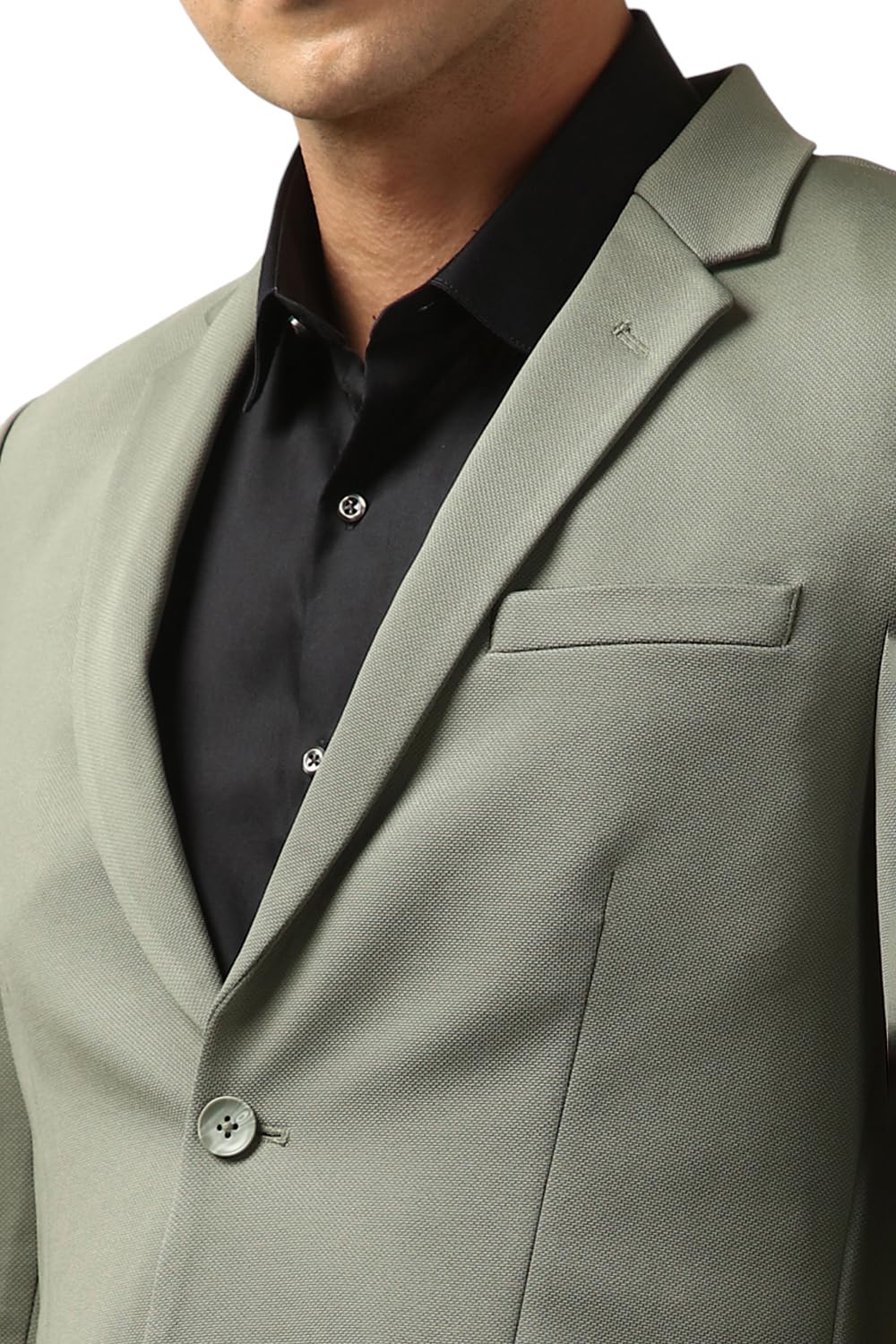 Peter England Men's Blazer - Light Olive - Image 5