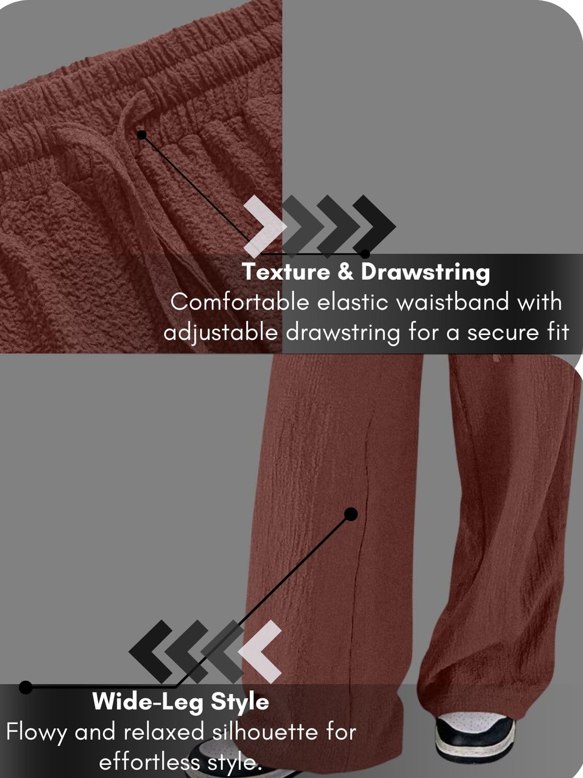 GRECIILOOKS Women's High-Waisted Trousers - Brown - Image 5