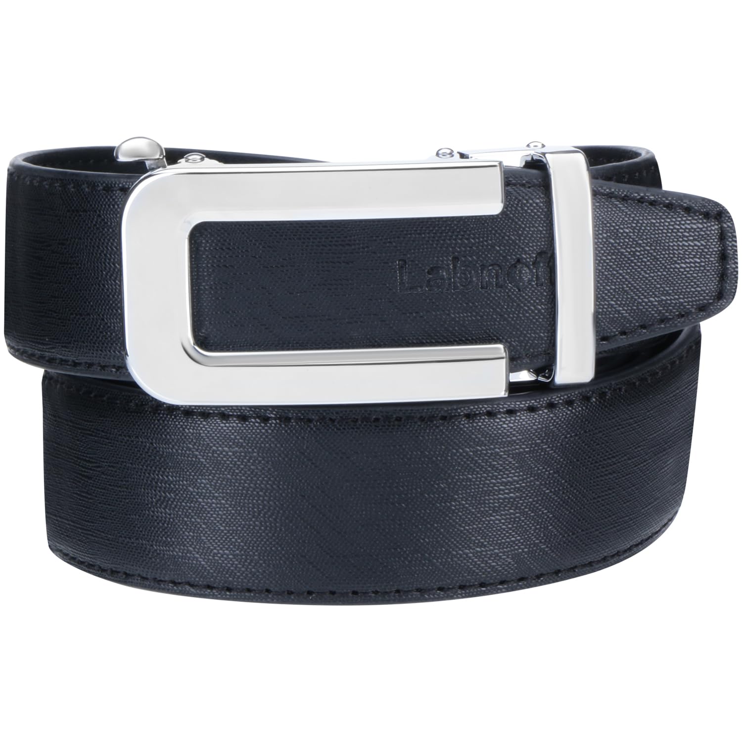 Labnoft Men's PU Leather Auto Lock Belt - Black - Image 2