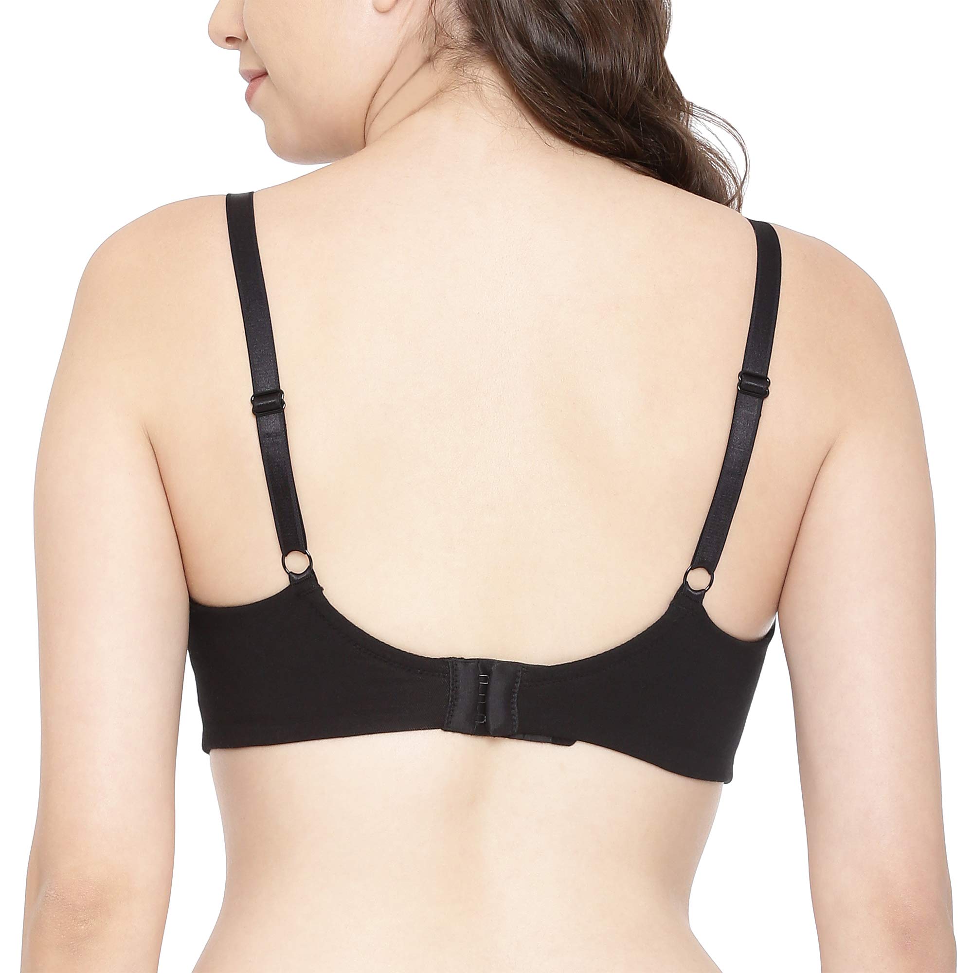 Enamor Full Coverage Cotton Bra - Black - Image 3