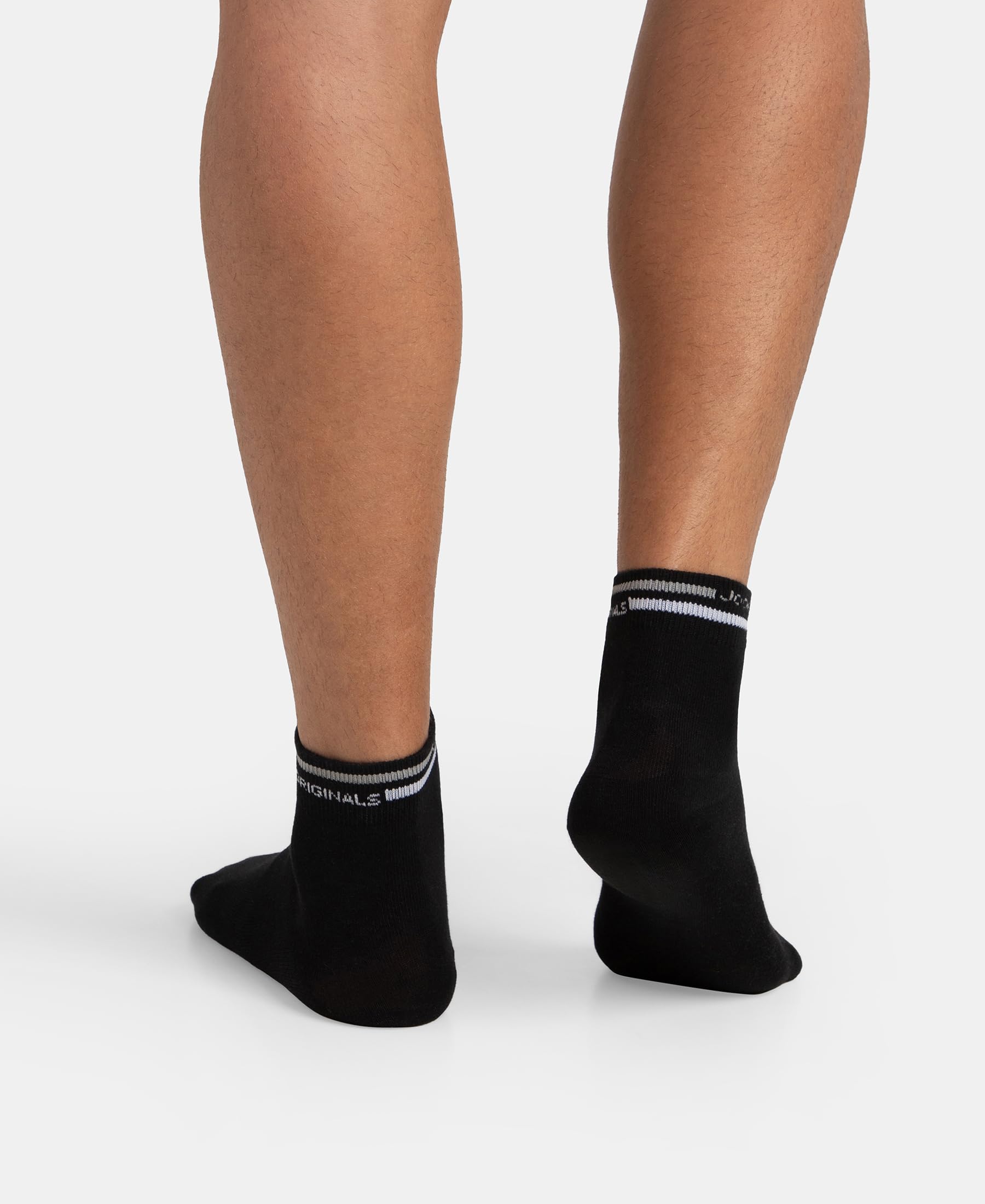 Jockey Men's Cotton Stretch Ankle Socks - Black - Image 5