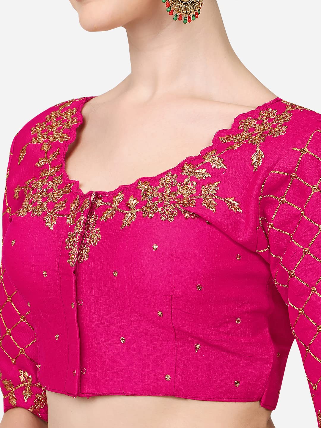 Pujia Mills Women's Embroidery Blouse - Pink - Image 4