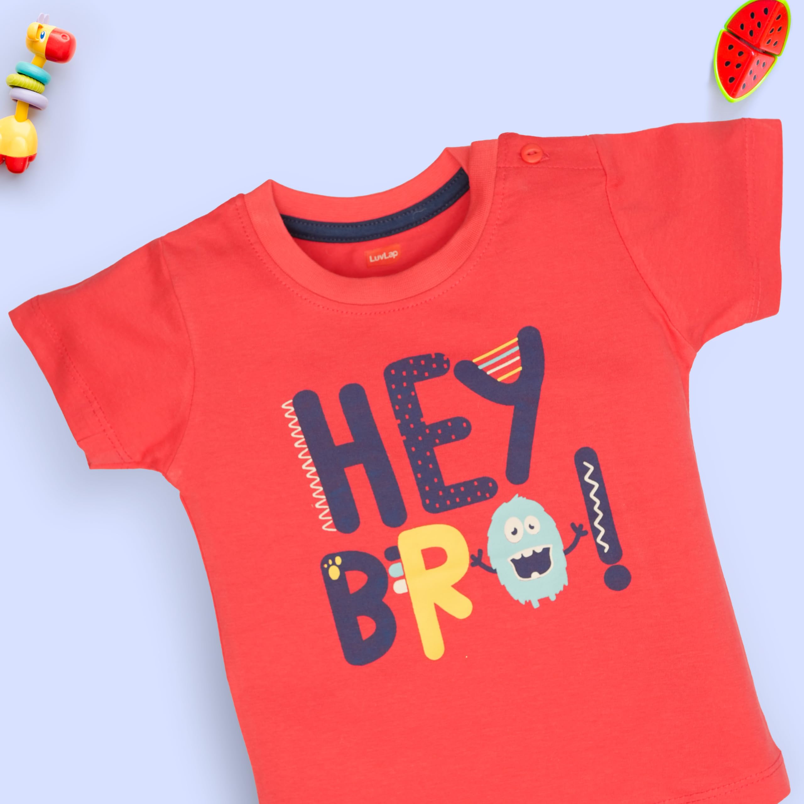 LuvLap Boys Cotton T-Shirt - Multicolour - Image 5