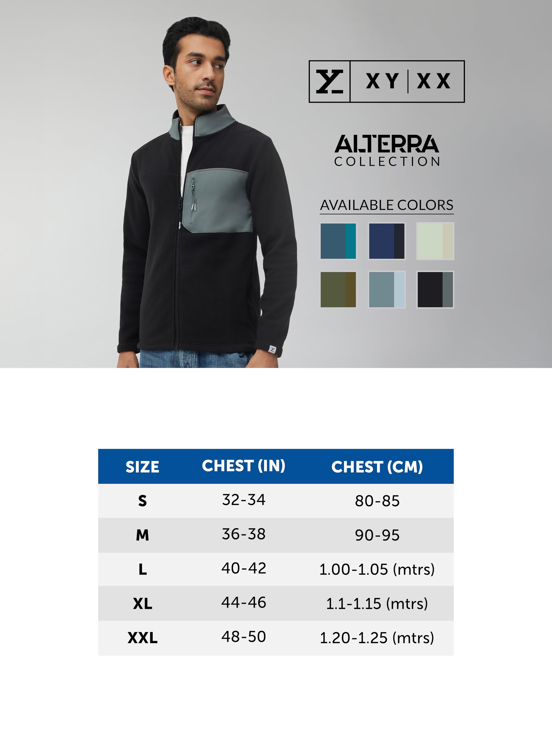 XYXX Men's Olive Green Fleece Jacket - Image 4