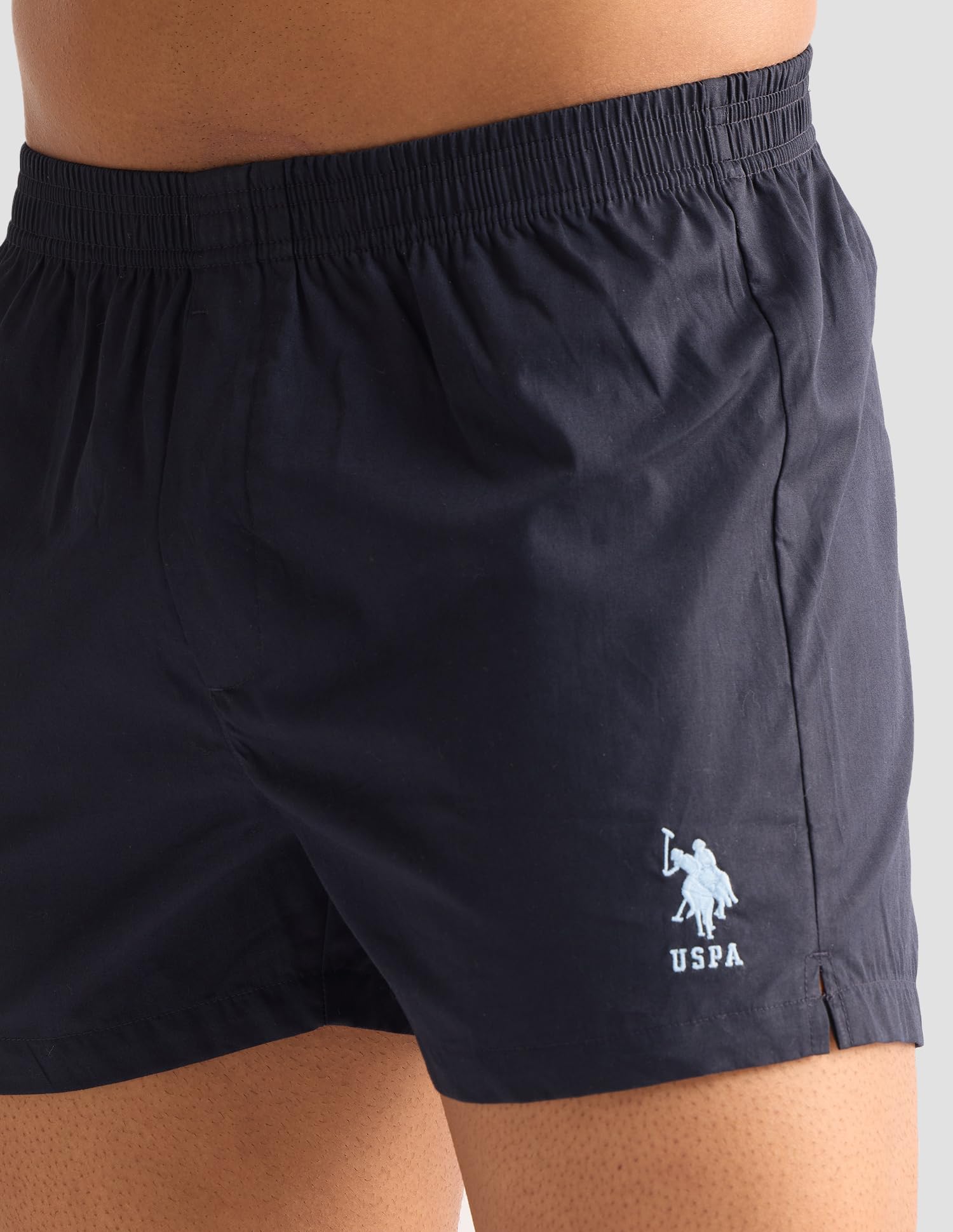 U.S. POLO ASSN. Men Pure Cotton Boxer Shorts - Navy - Image 5