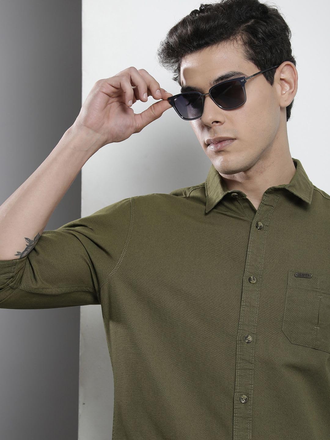 The Indian Garage Co Green Shirt for Men - Image 2