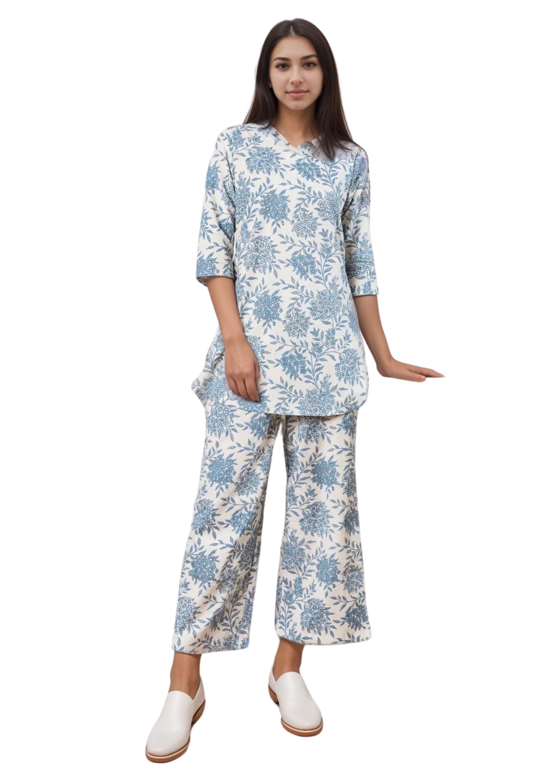 SHIENZY Printed Cotton Blend Co Ord Set for Women