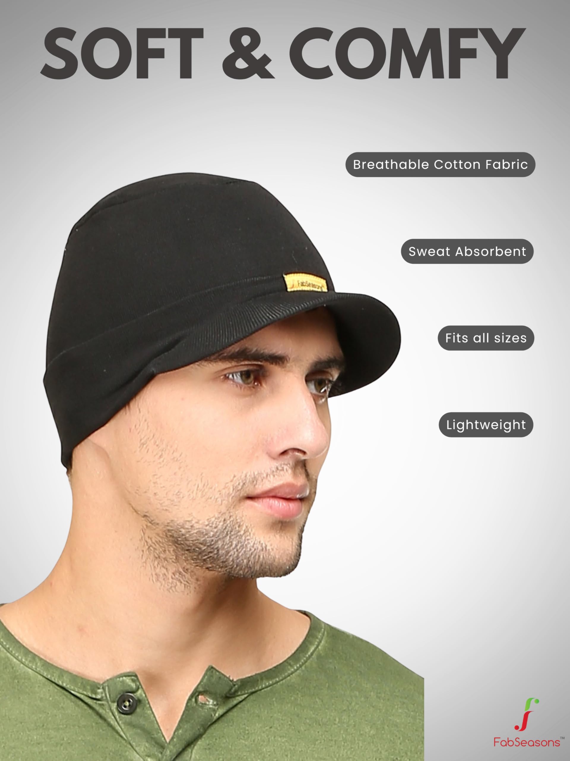 FabSeasons Unisex Cotton Skull Cap - Blue - Image 4