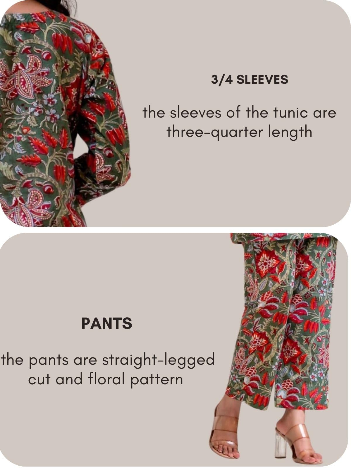 GRECIILOOKS Women's Kurta Co-Ord Set - Green - Image 5