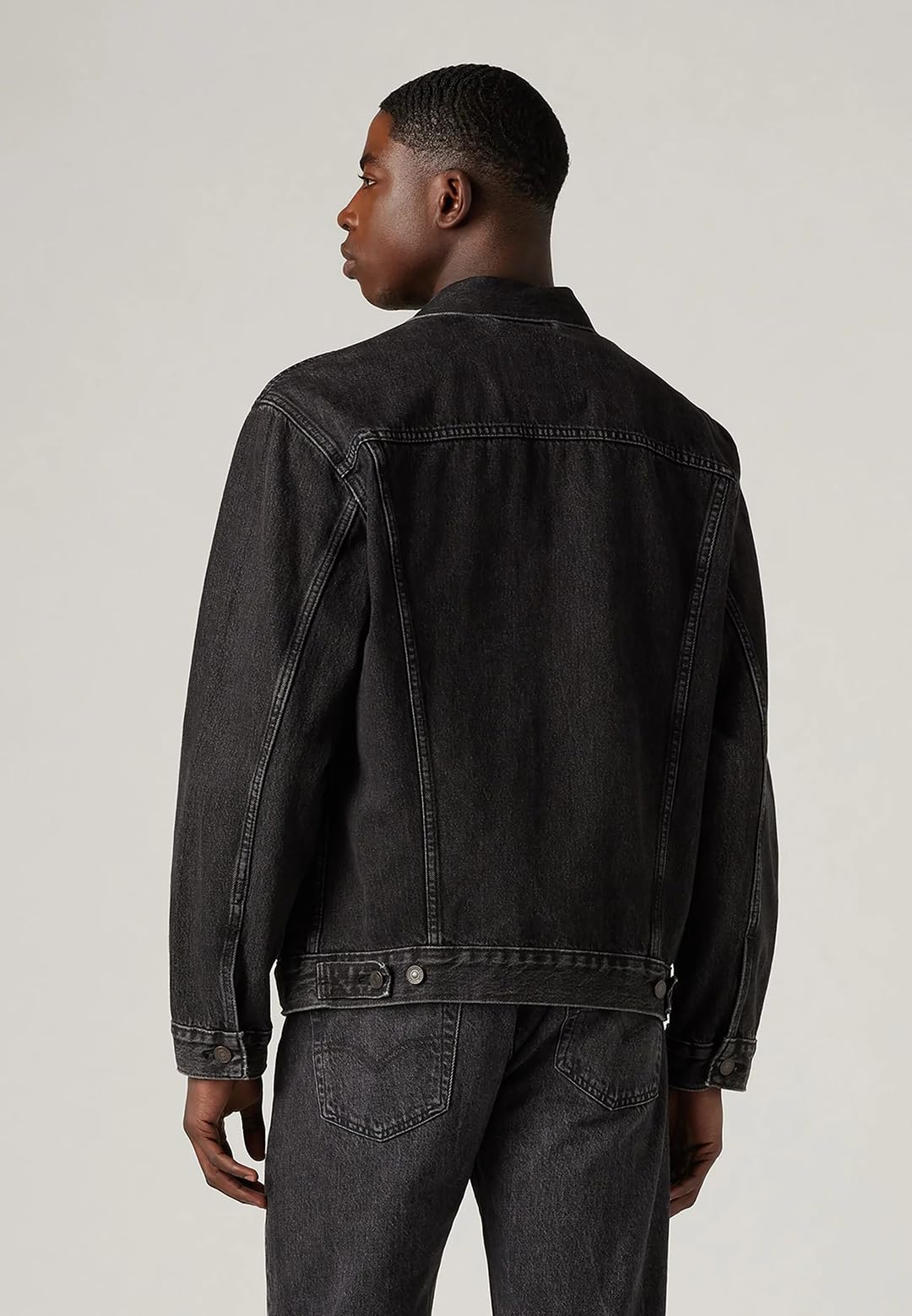 KOTTY Mens Denim Jacket - Black - Image 5