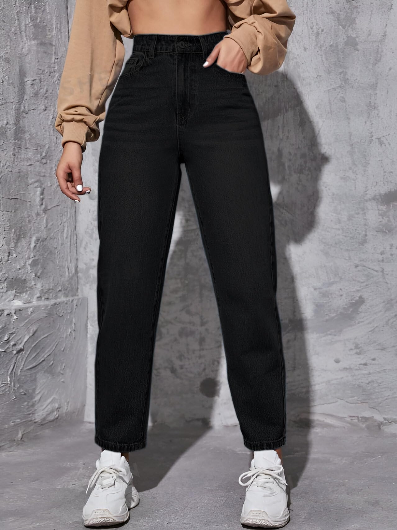 Ben Martin Women's High Rise Tapered Jeans - Image 5