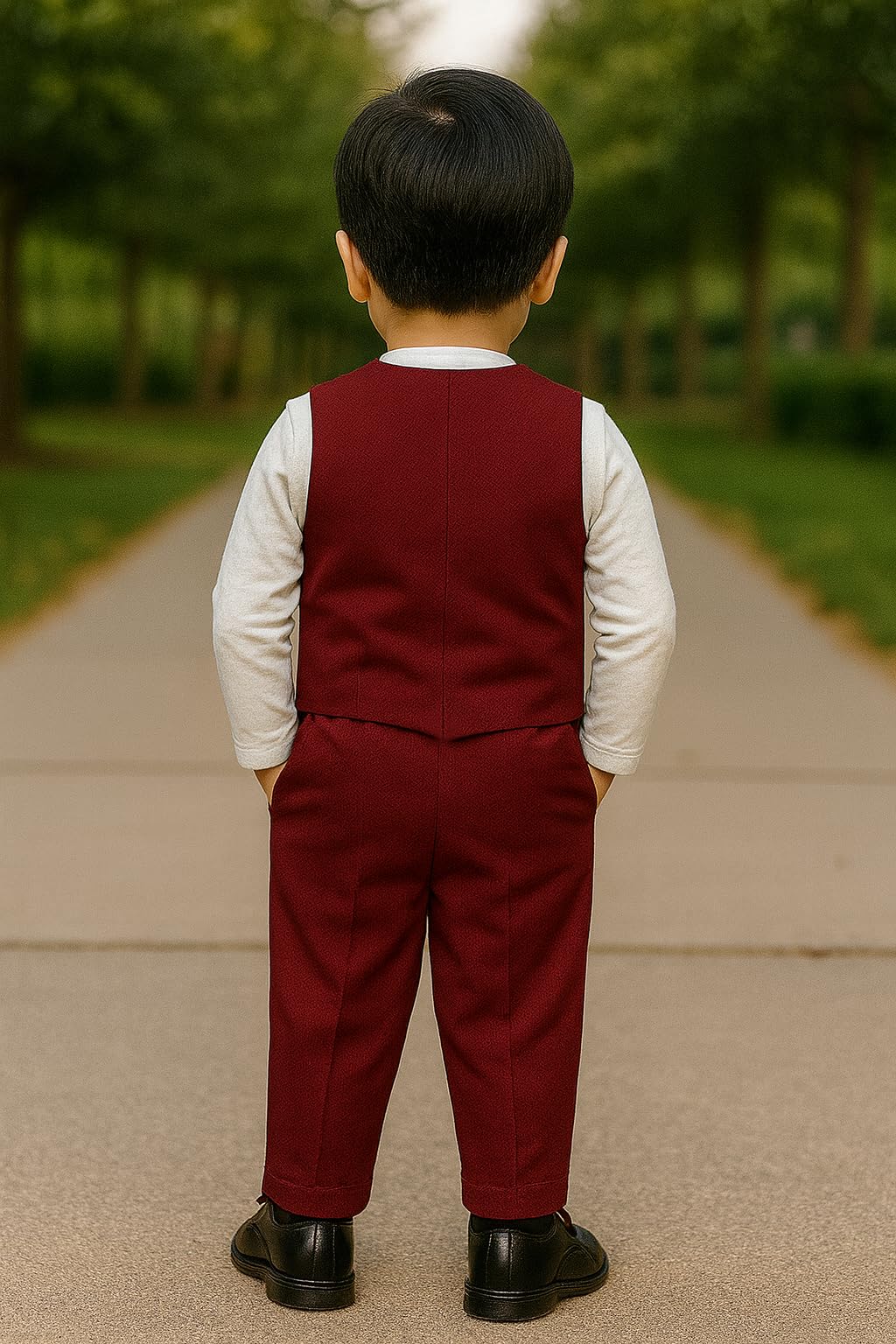 Ninas Baby Blazer Style T Shirt and Pant Set with Bow Tie - Image 2