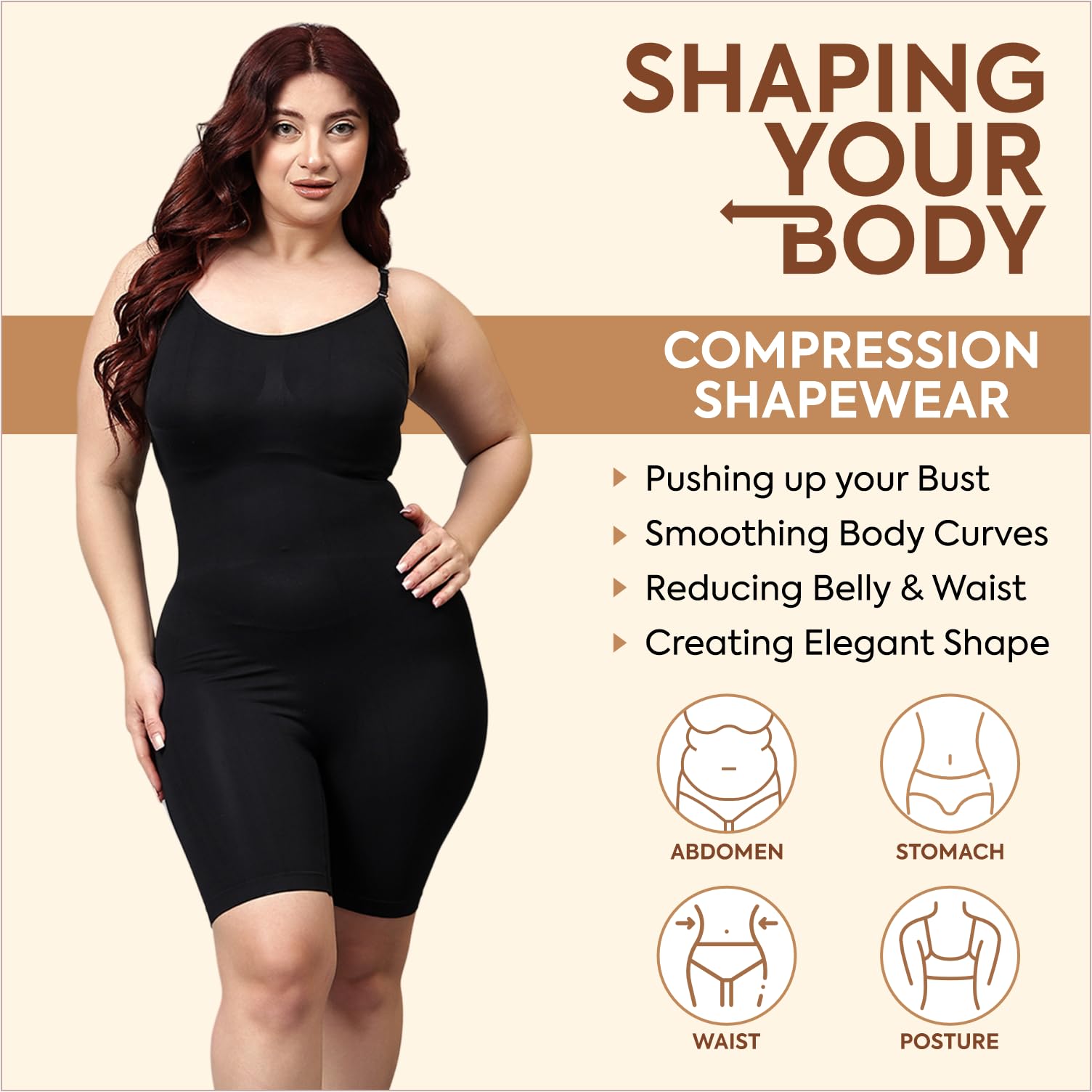 SHAPEMOUR Bodysuit Bodyshaper for Women - Black - Image 5