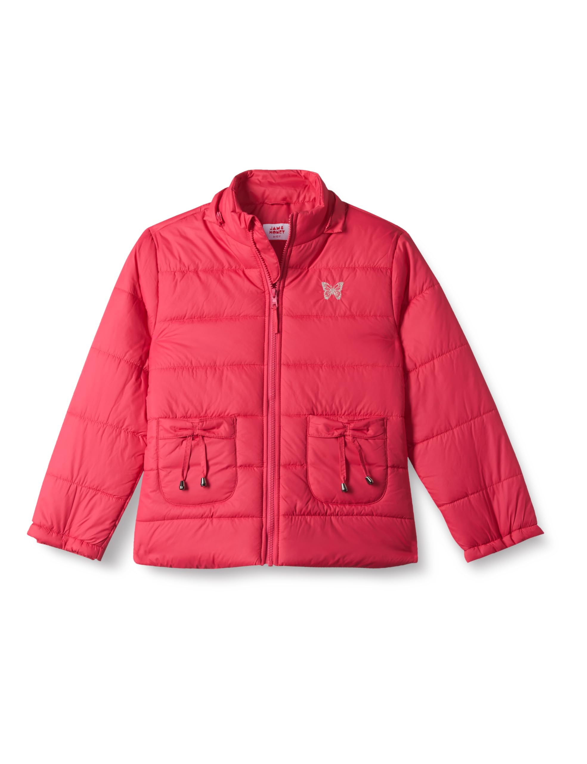 Symbol Quilted Jacket for Girls - Hot Pink - Image 3