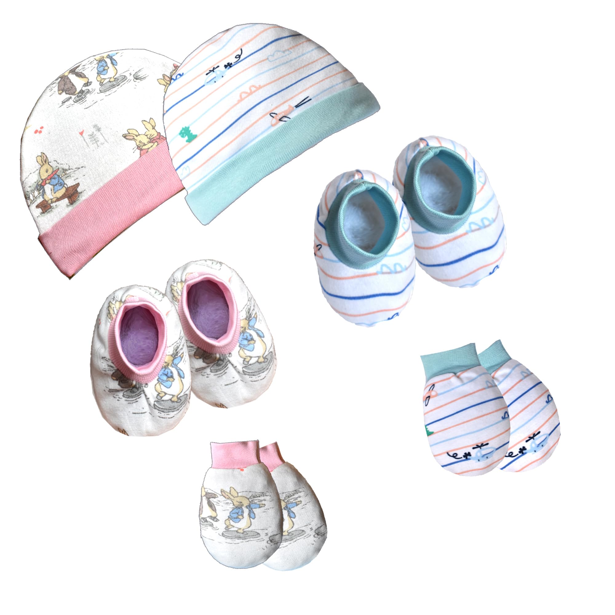 VParents Baby Mittens Caps Gloves Booty Combo Set Unisex