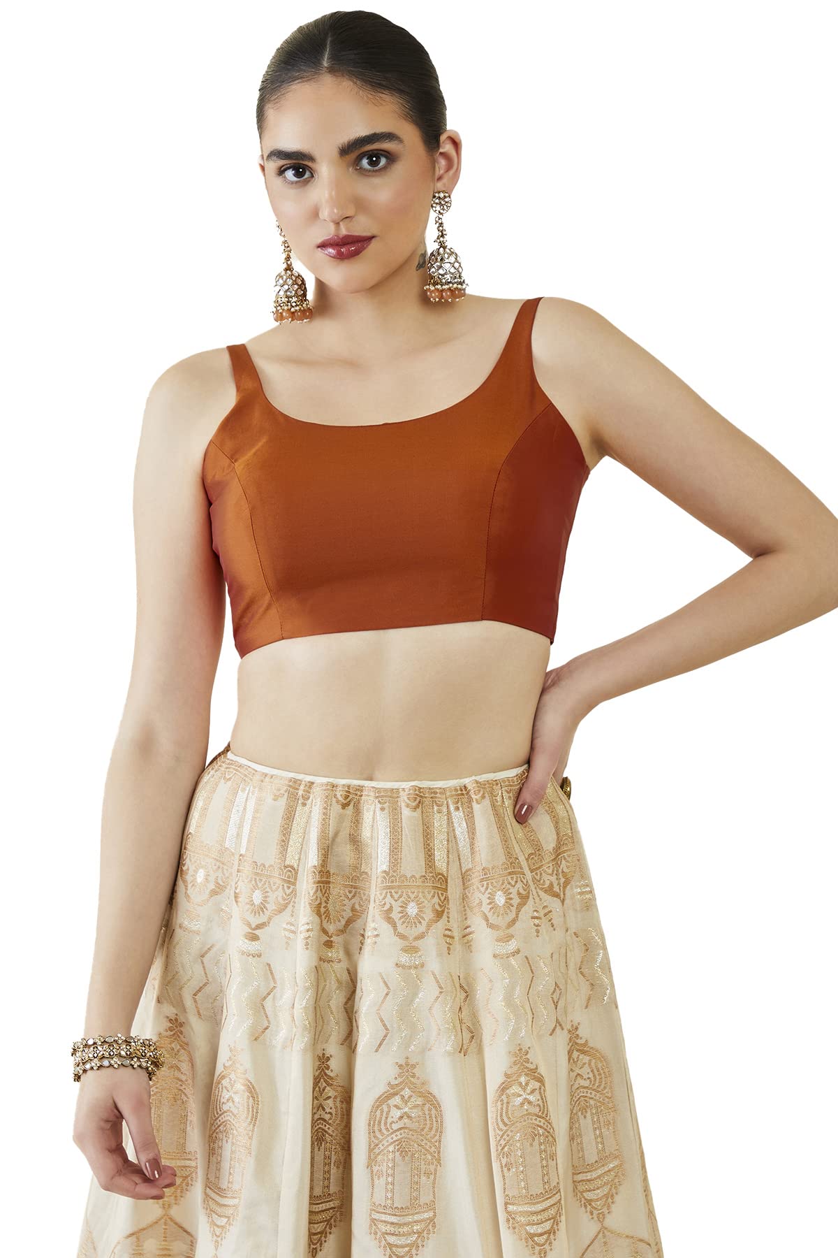 Soch Women's Orange Taffeta Blouse