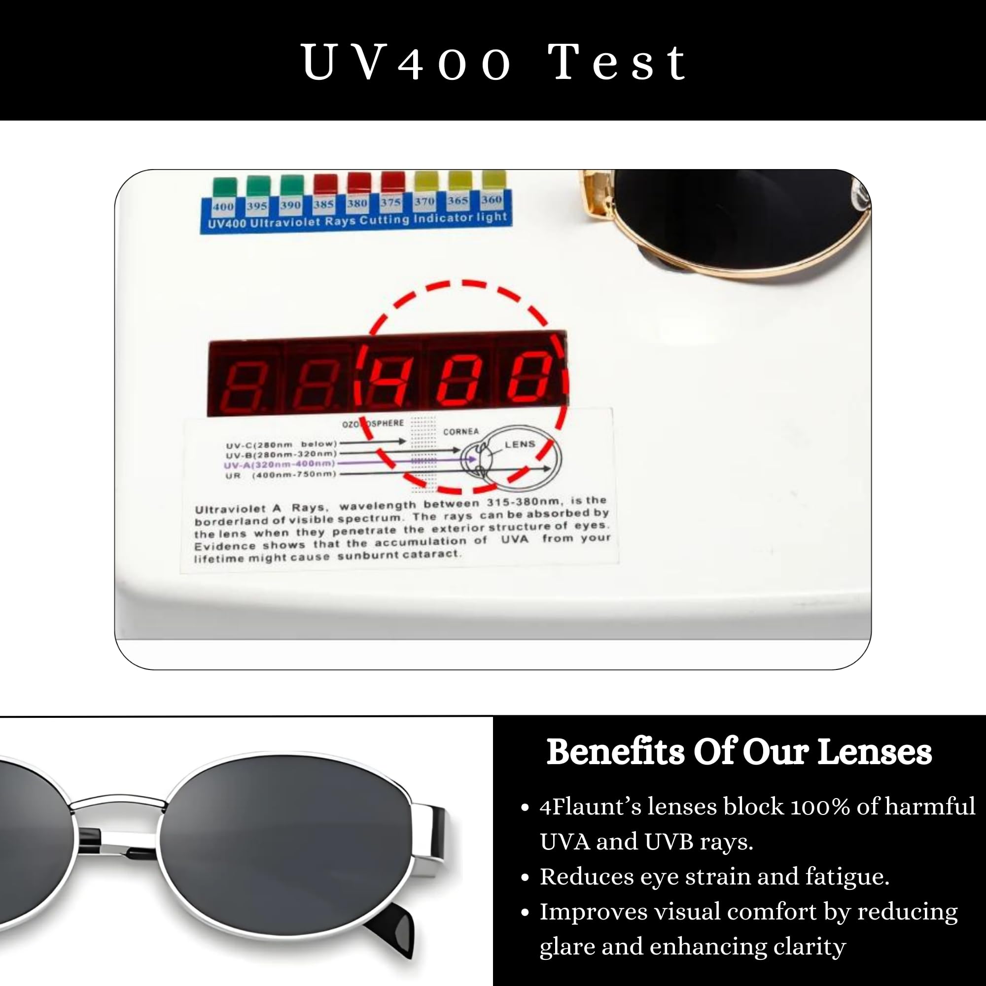 4Flaunt Retro Oval Sunglasses - Silver Grey - Image 4