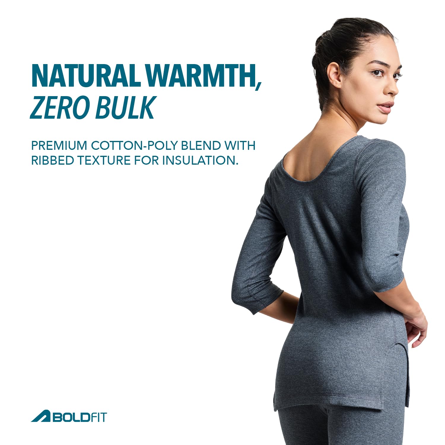 Boldfit Women's Undershirt - Grey - Image 3
