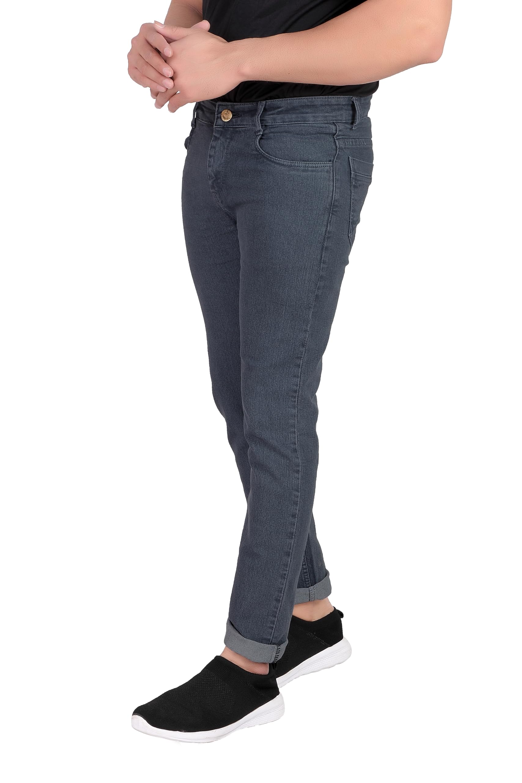 Ragzo Men's Dark Grey Jeans - Slim Fit - Image 2