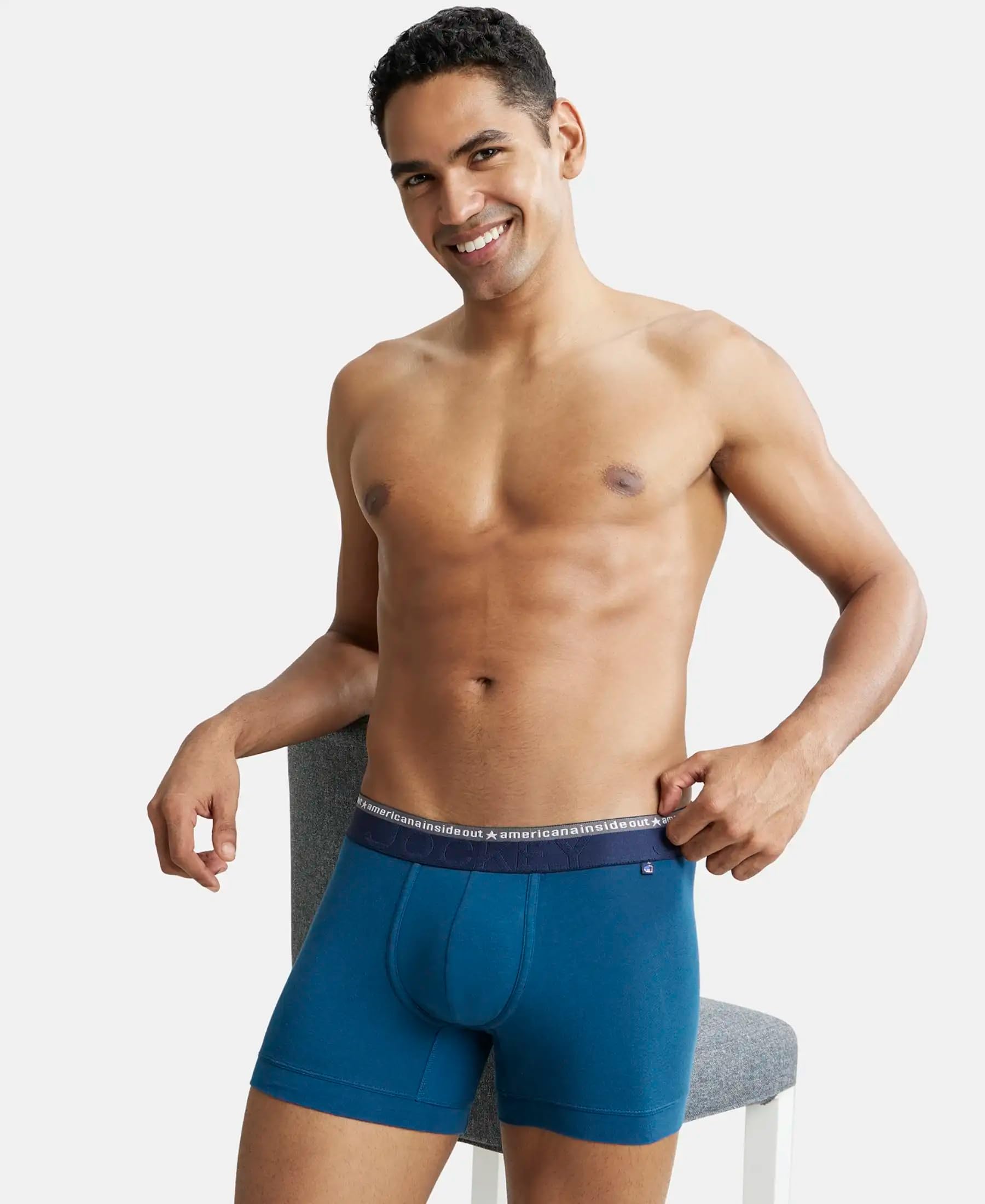 Jockey Men's Trunk - Teal - Image 5