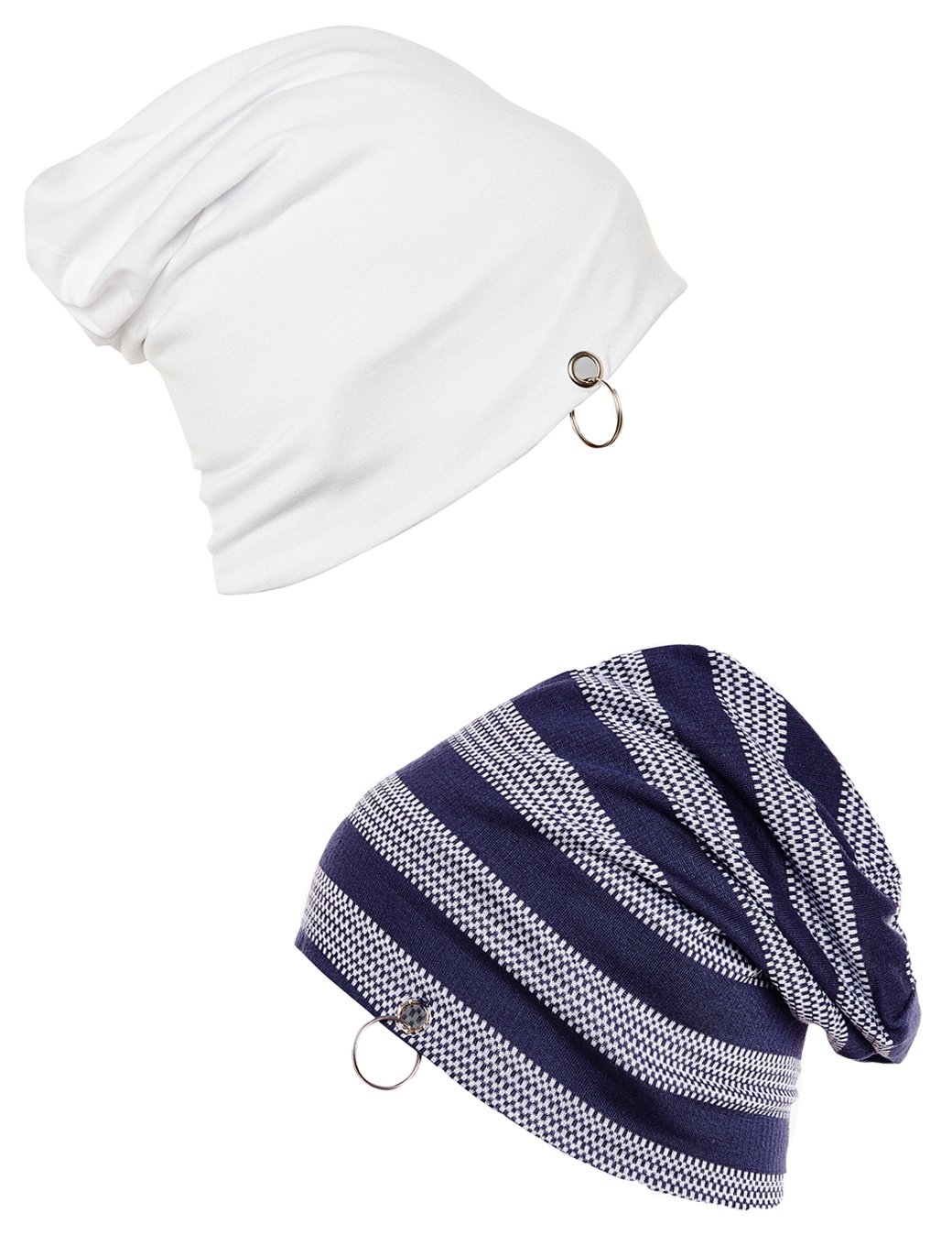 Mack Jonney Striped Navy Blue Beanie for Men