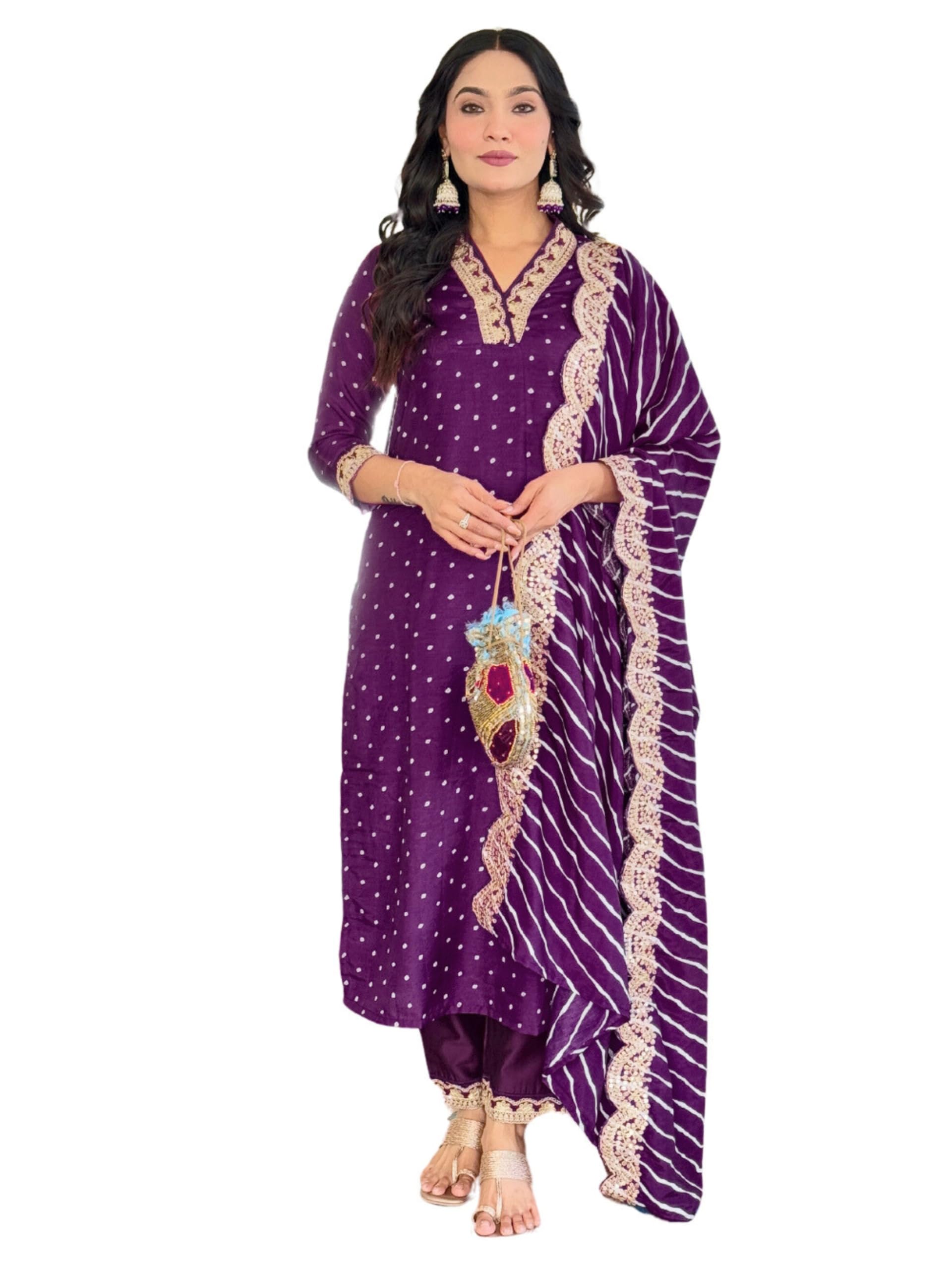 Naixa Women Rayon Embroidered Kurta Set - Wine