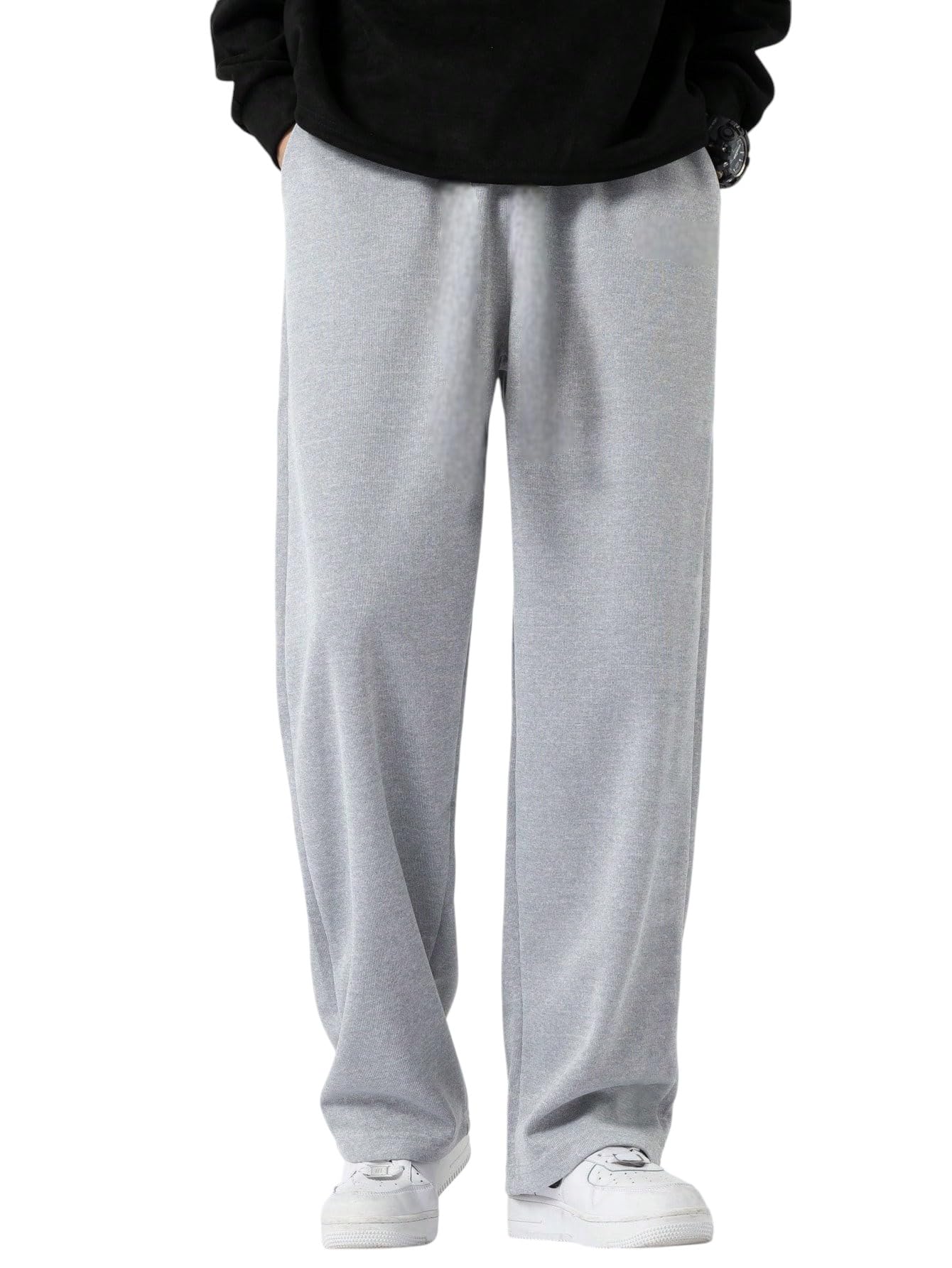 dockstreet Men's Grey Casual Cotton Joggers
