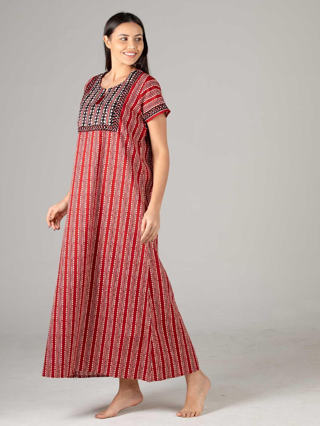 Evolove Cotton Nighty Maxi for Women - Image 4