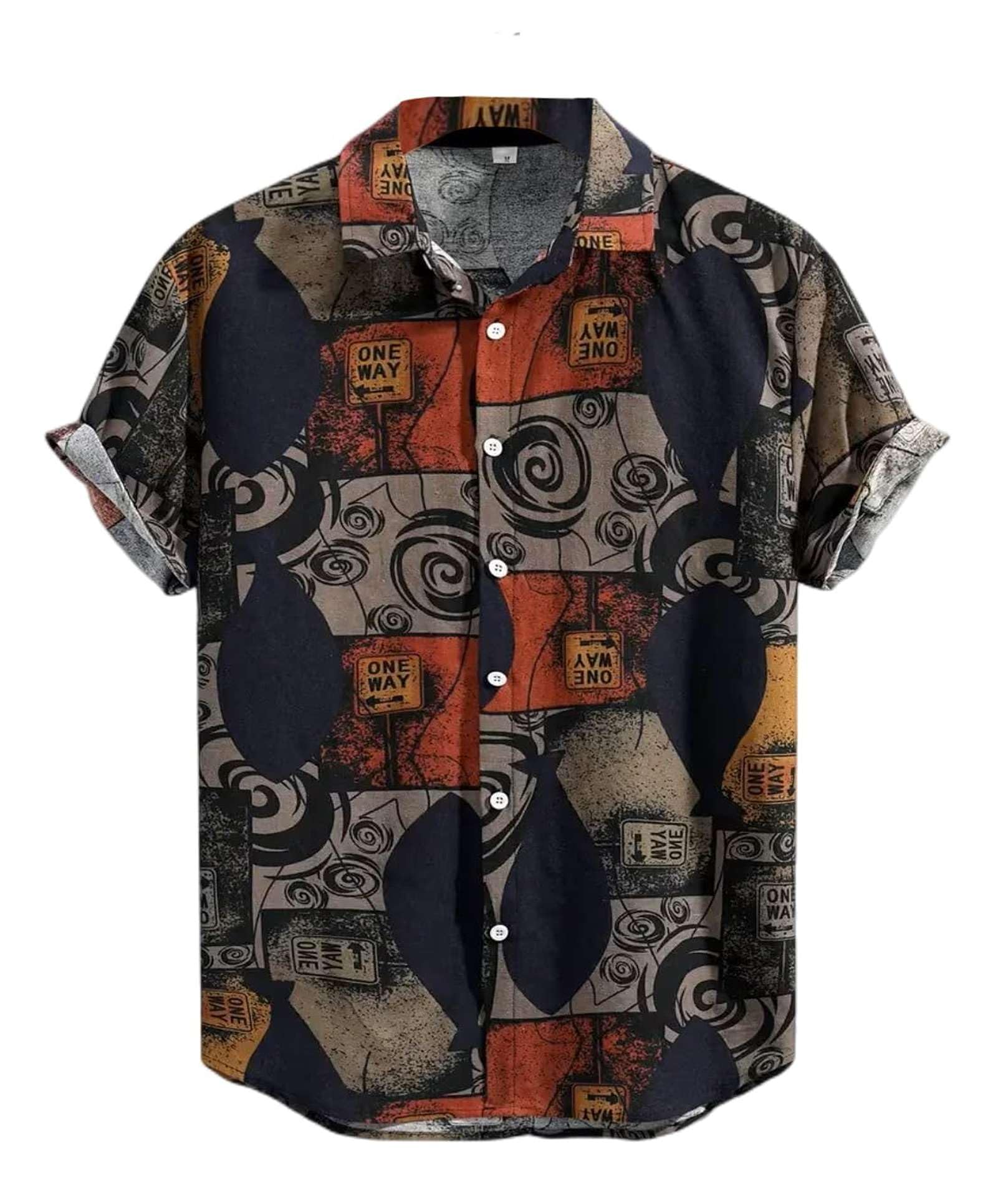 IndoPrimo Men Cotton Printed Shirt