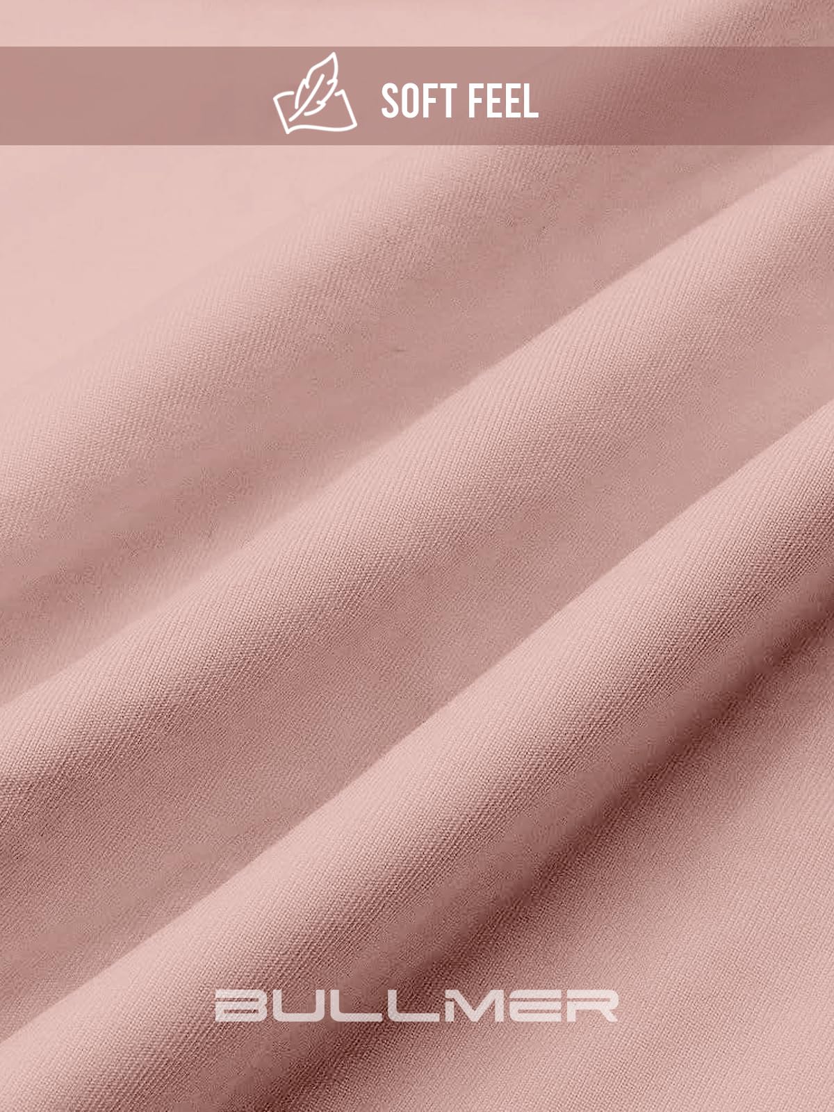 BULLMER Front Printed Round Neck T-shirt for Men - Peach - Image 3