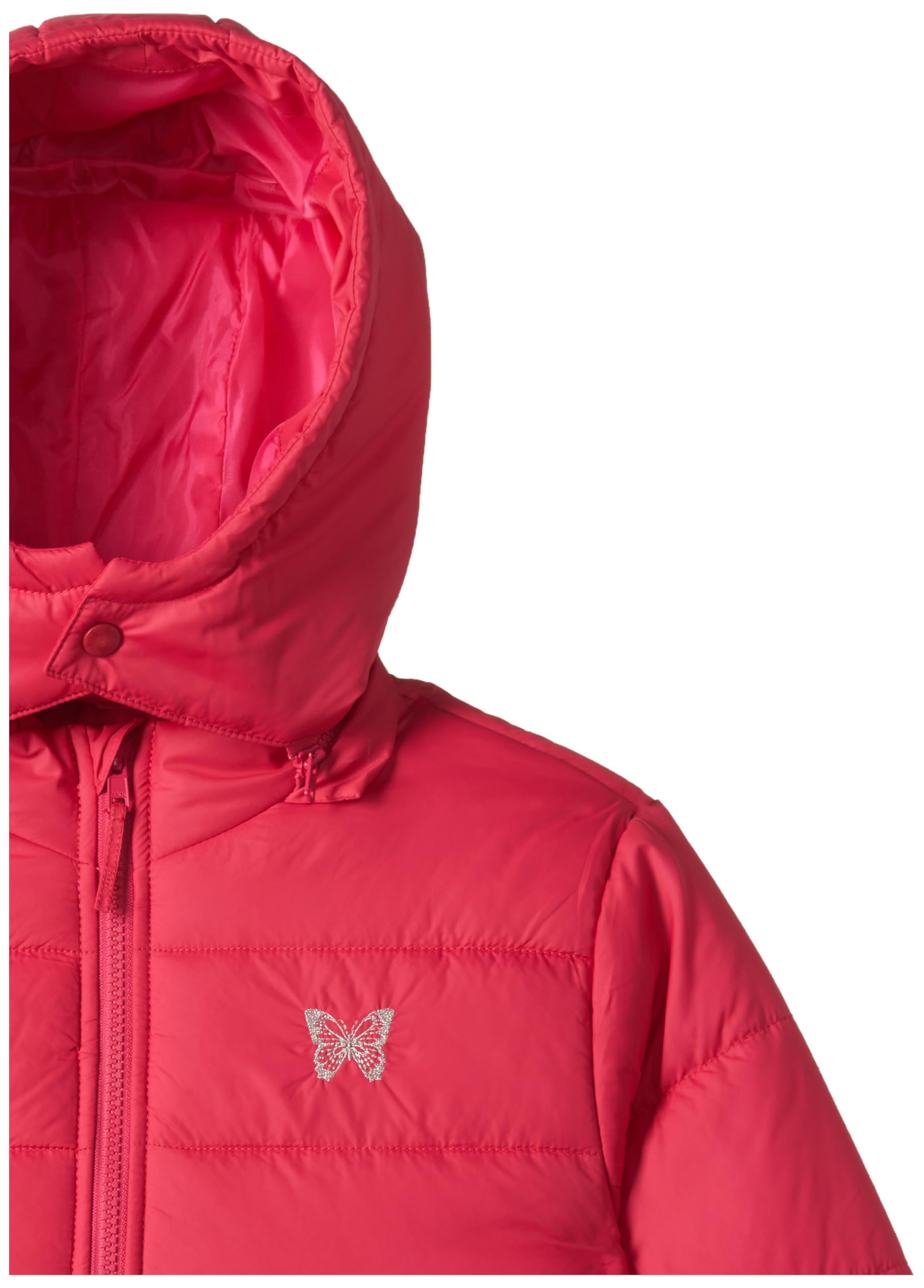 Symbol Quilted Jacket for Girls - Hot Pink - Image 4