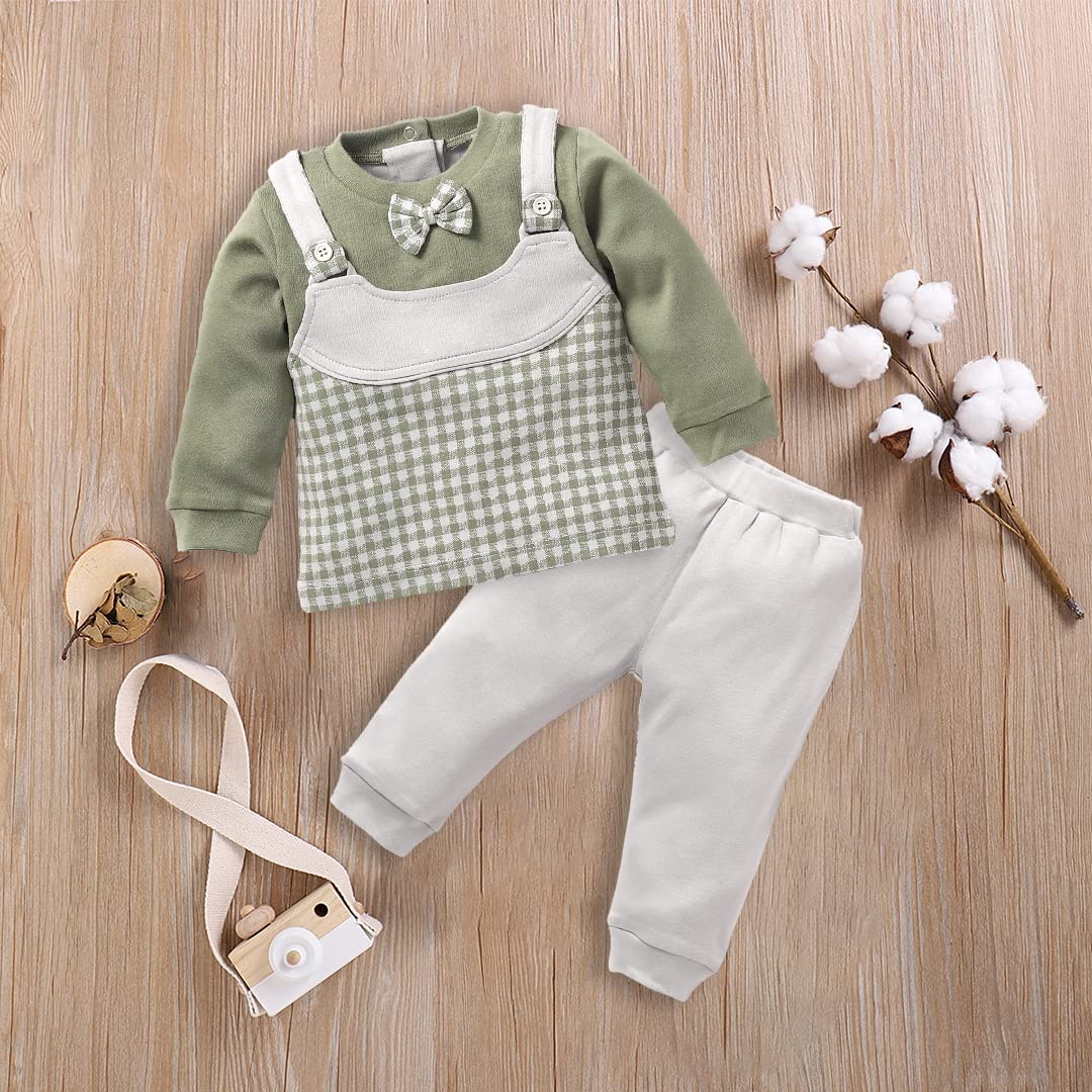 BABY GO Baby Boy Green Cotton Clothing Set - Image 2