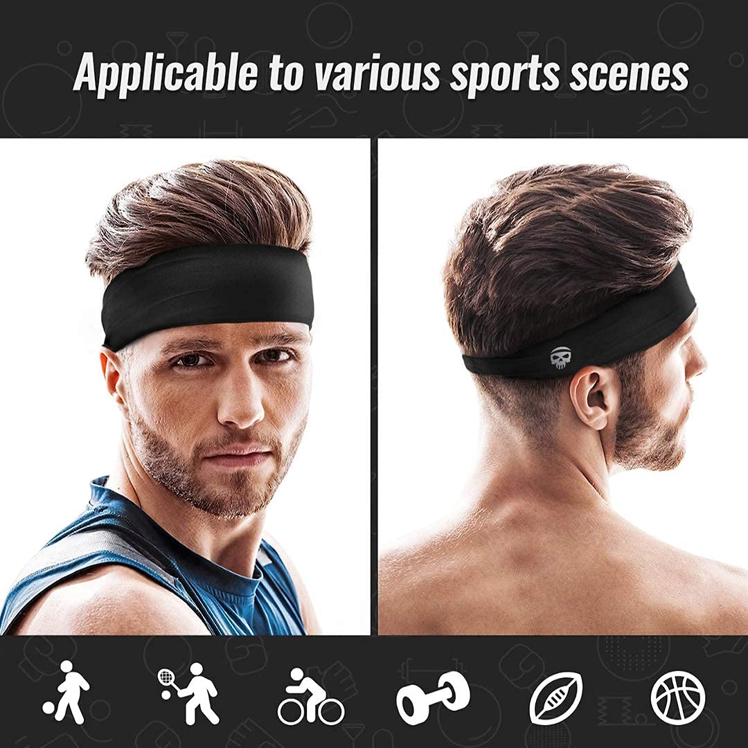 GarbGlide Sports Headbands for Men - Black - Image 5
